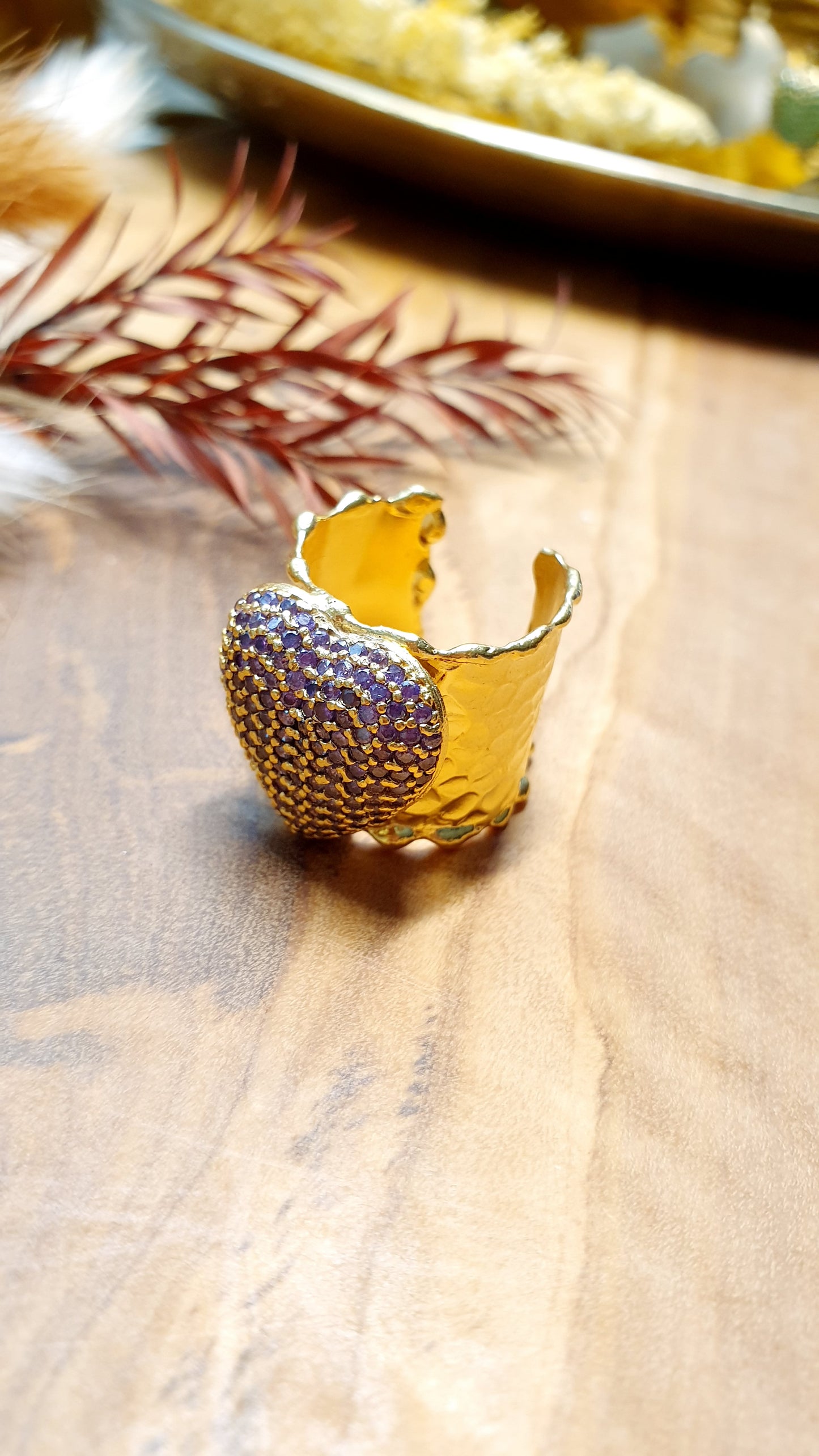 Anello cuore e zirconi