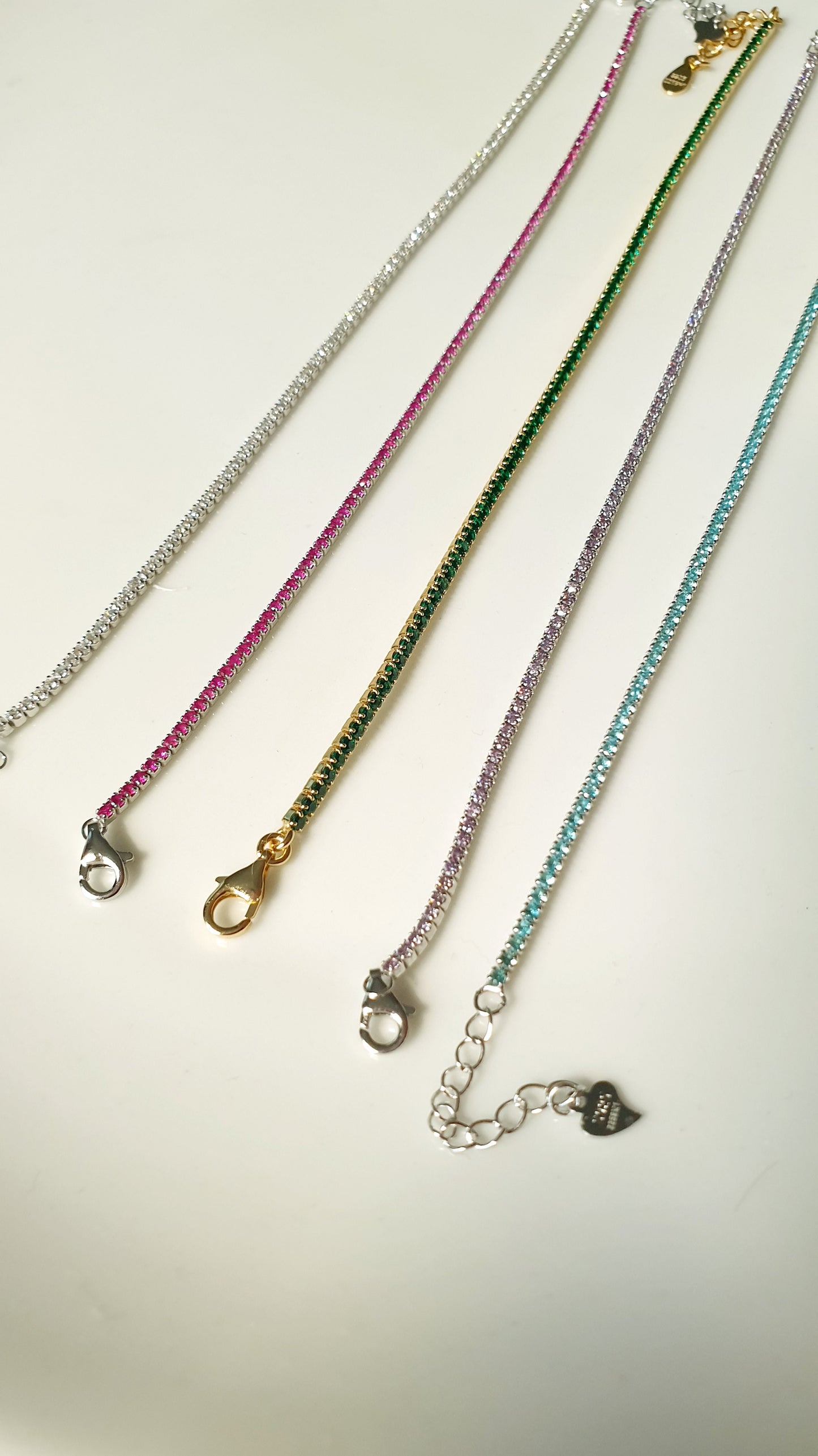 Bracciali "tennis" argento 925 e zirconi.