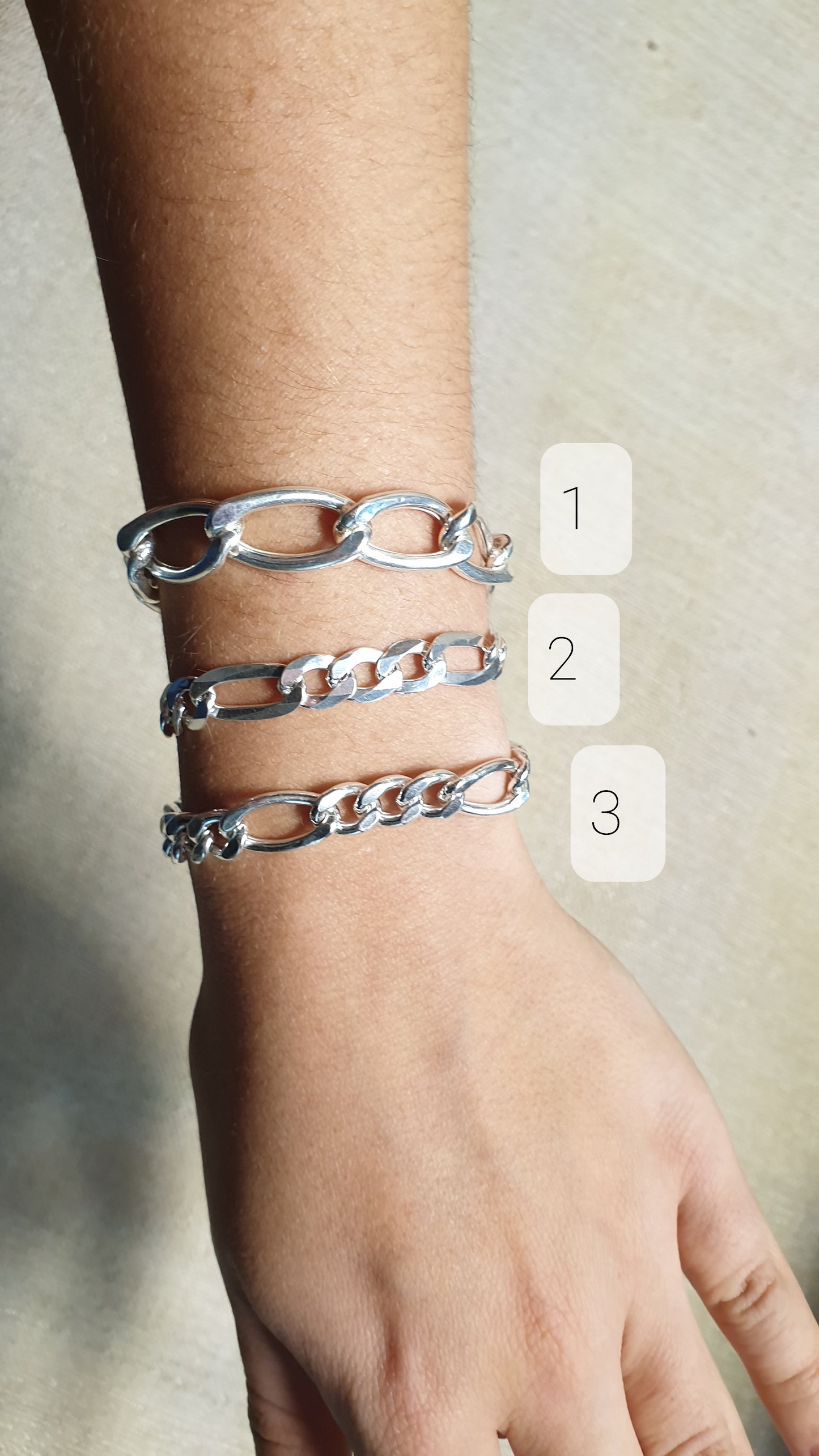 Unisex-Kettenarmband aus 925er Silber.