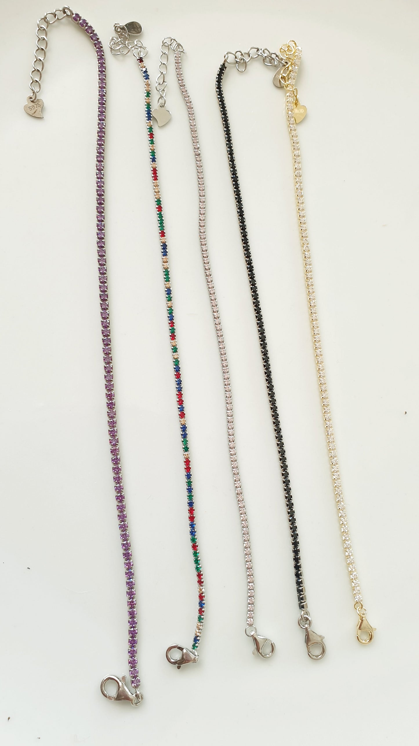 Bracciali "tennis" argento 925 e zirconi