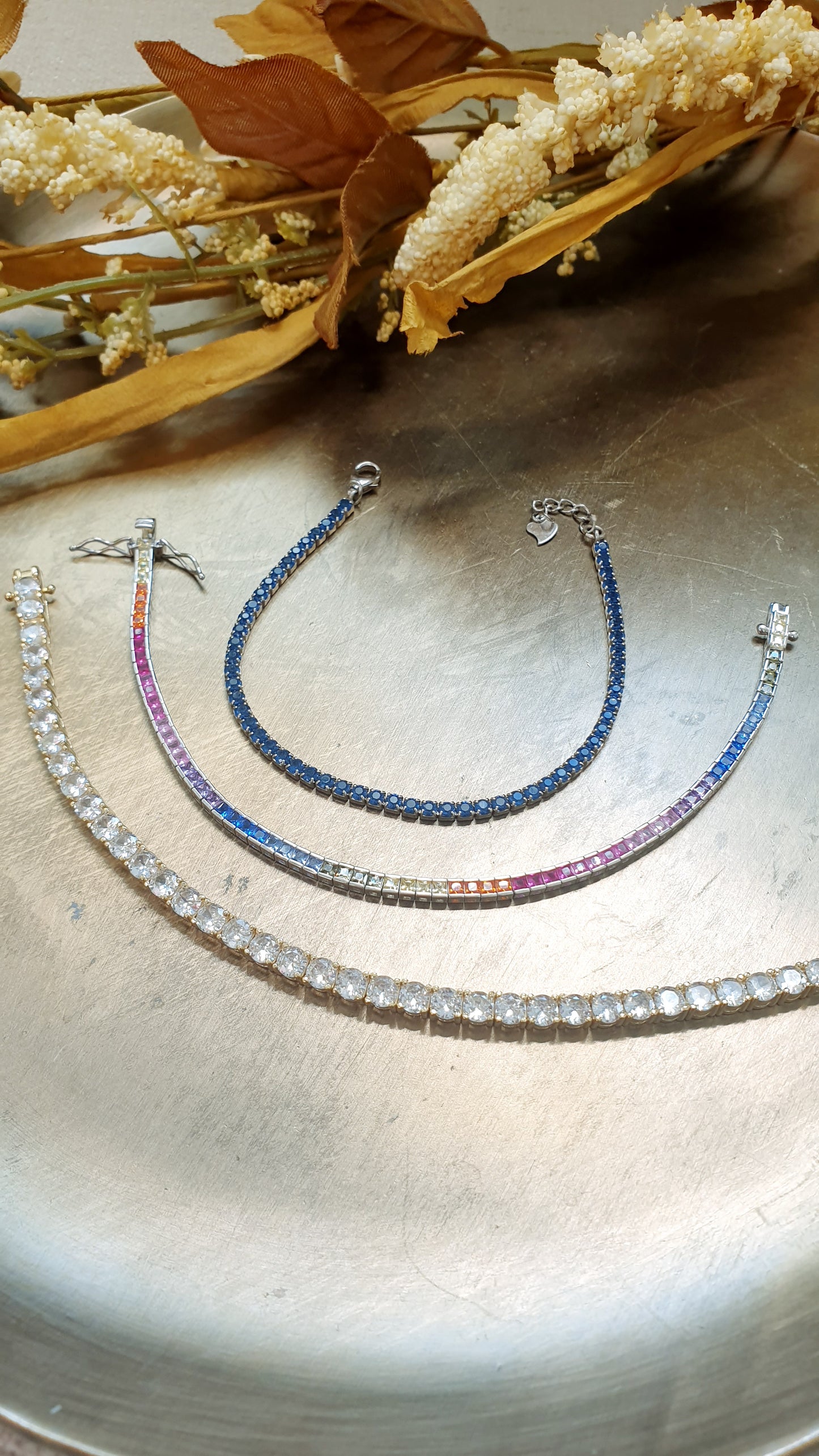 Bracciali tennis argento 925 e zirconi