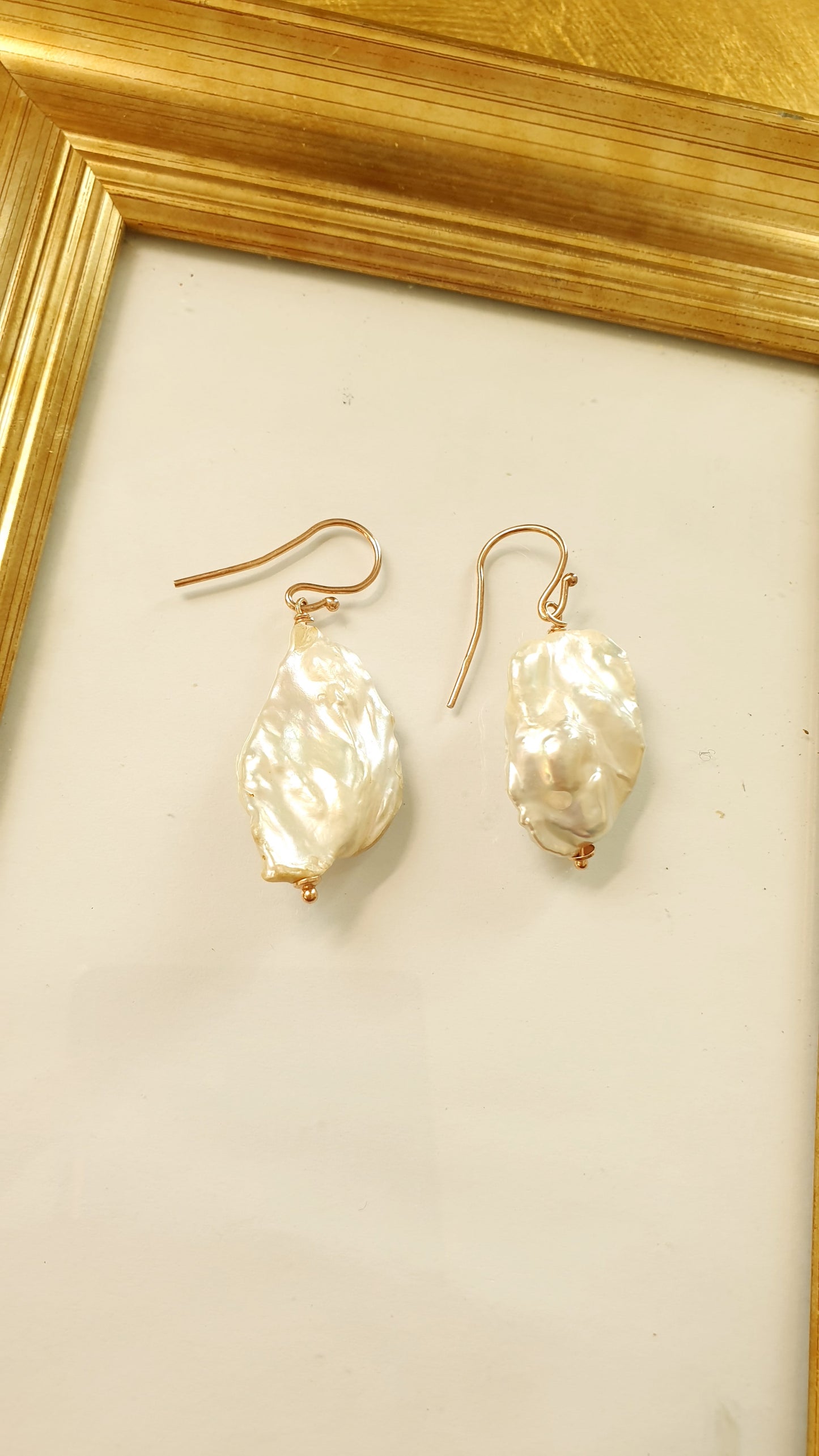 Orecchini in argento 925 rosato con perla barocca