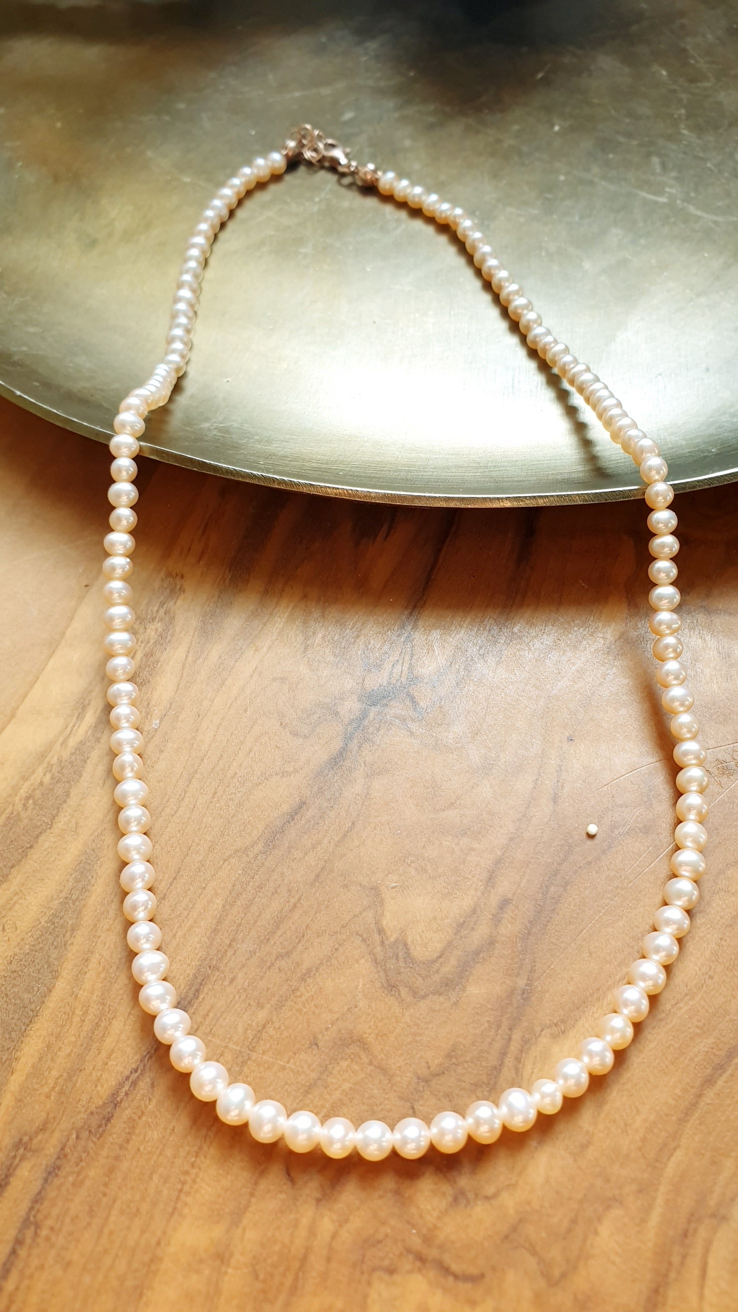 Collana in argento con perle di fiume