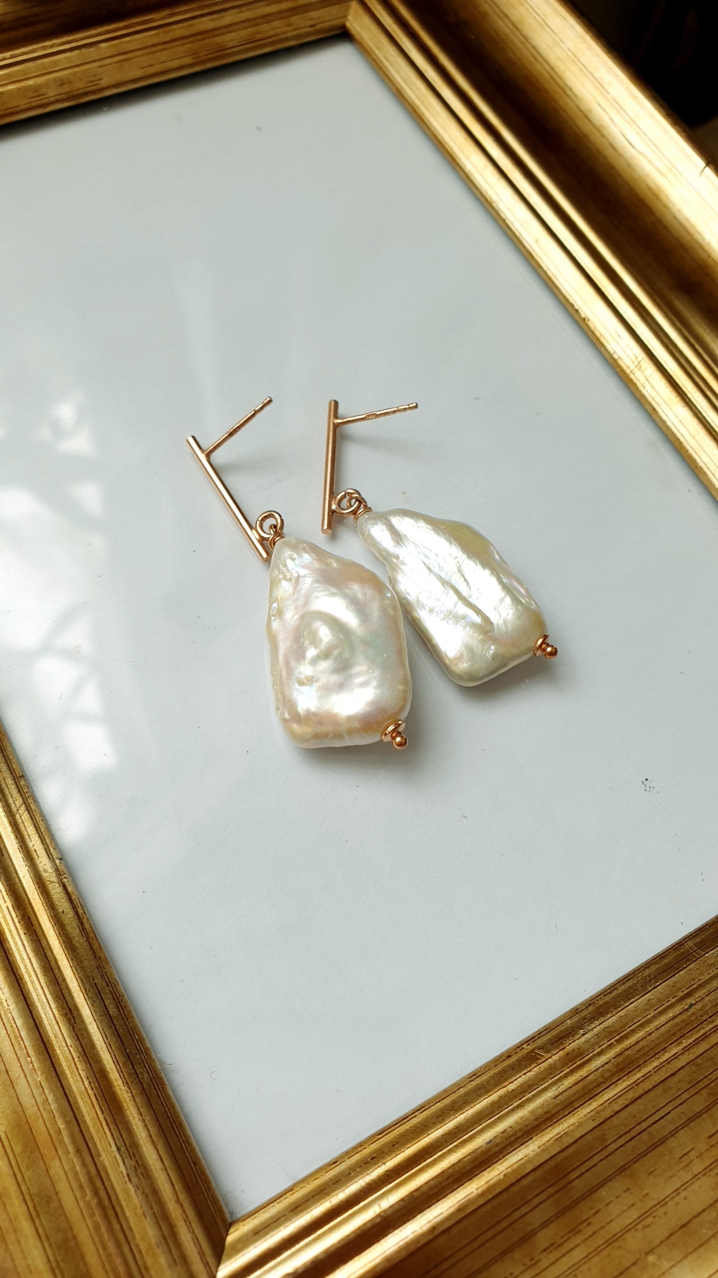 Orecchini in argento con perle barocche