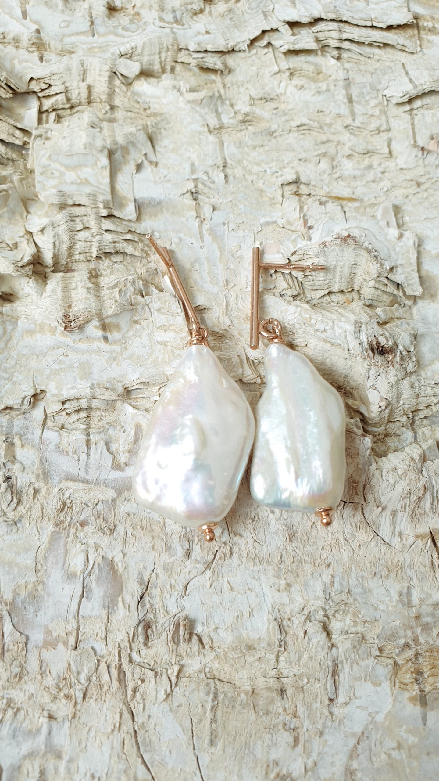 Orecchini in argento con perle barocche