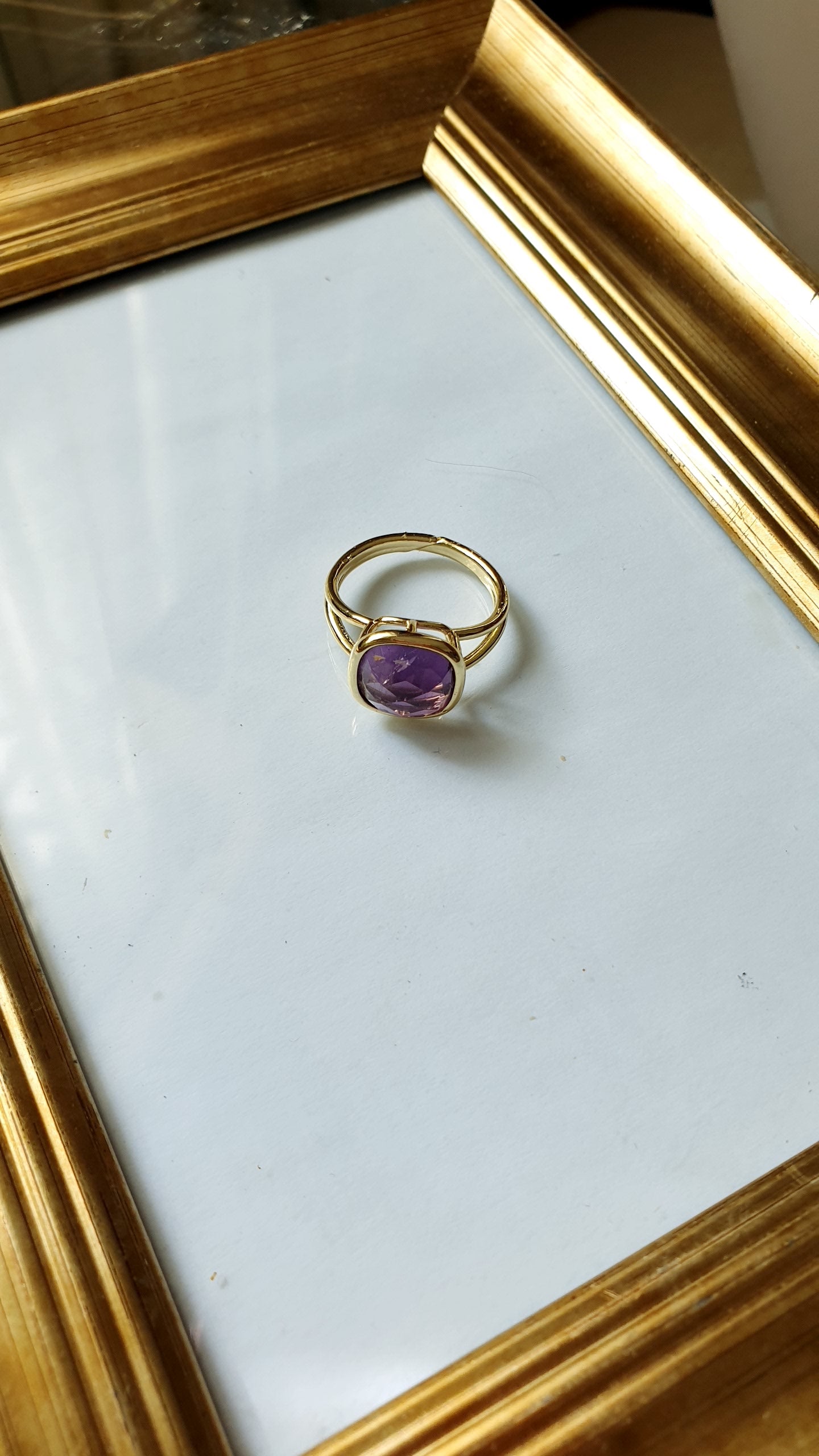 Anello regolabile con ametista
