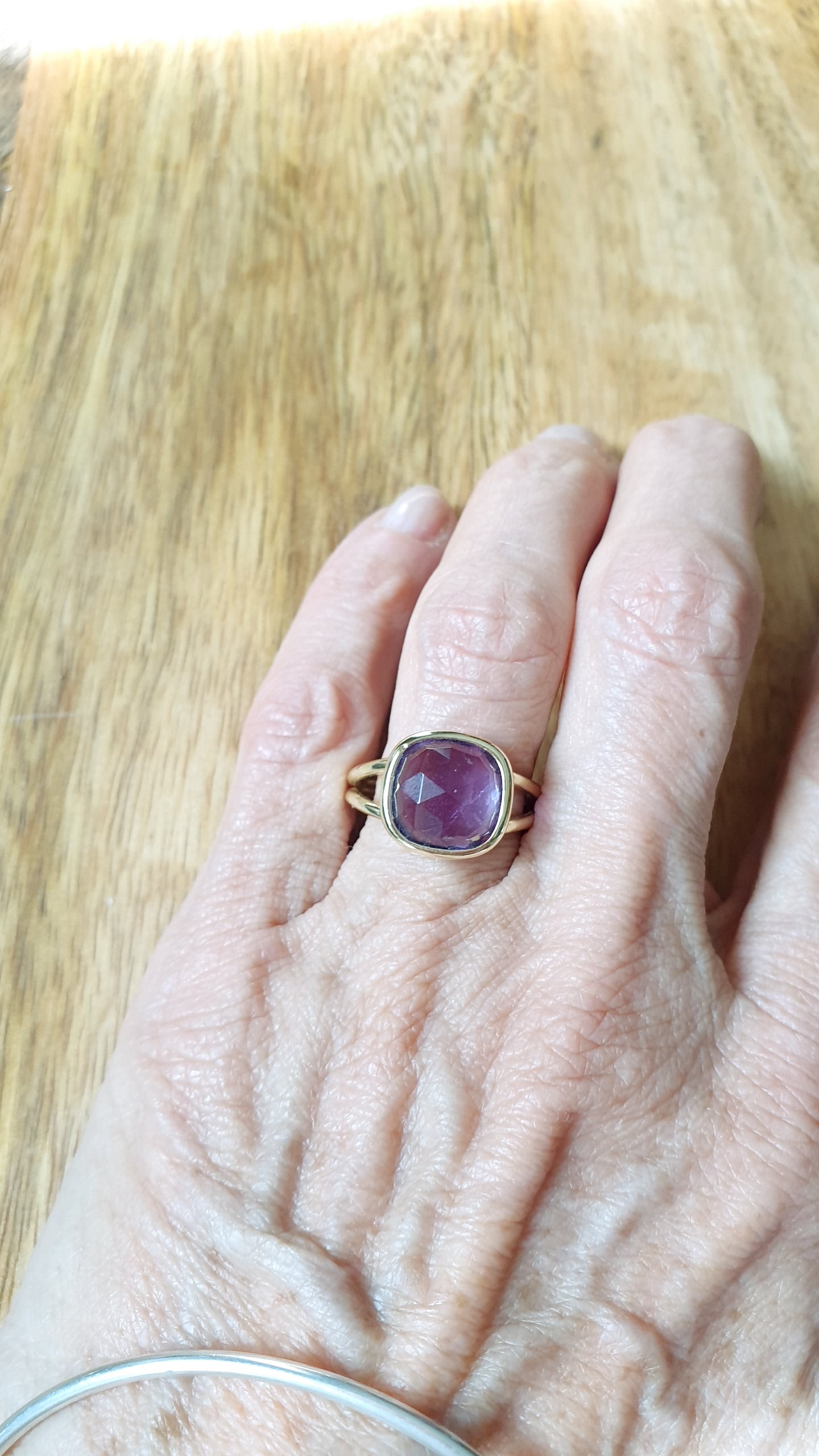 Anello regolabile con ametista