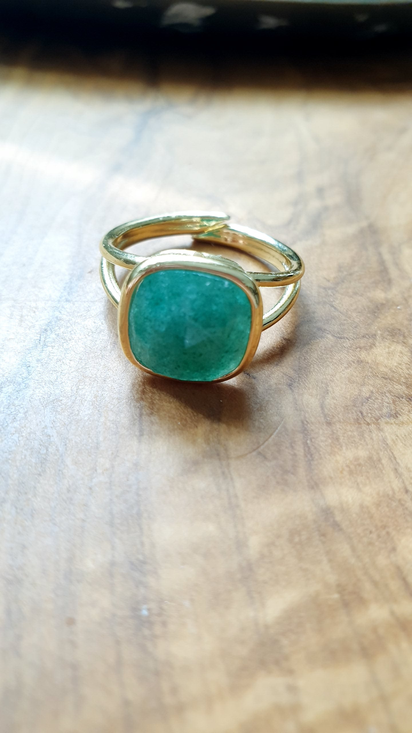 Anello regolabile con amazzonite
