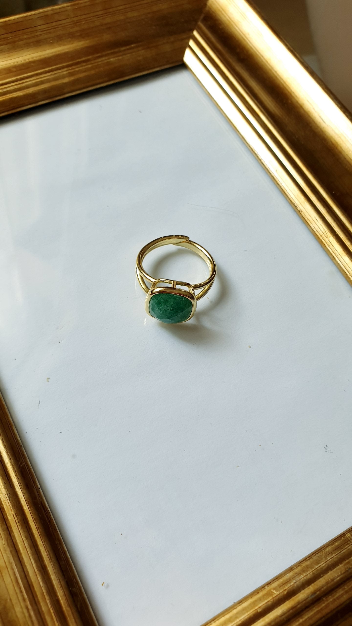 Anello regolabile con amazzonite