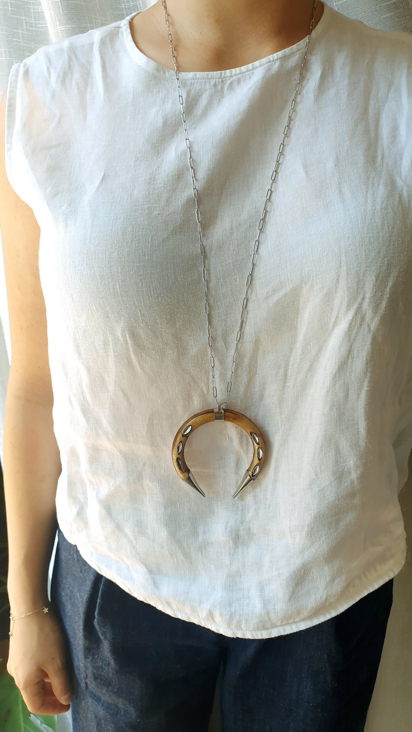 Collana corno moon