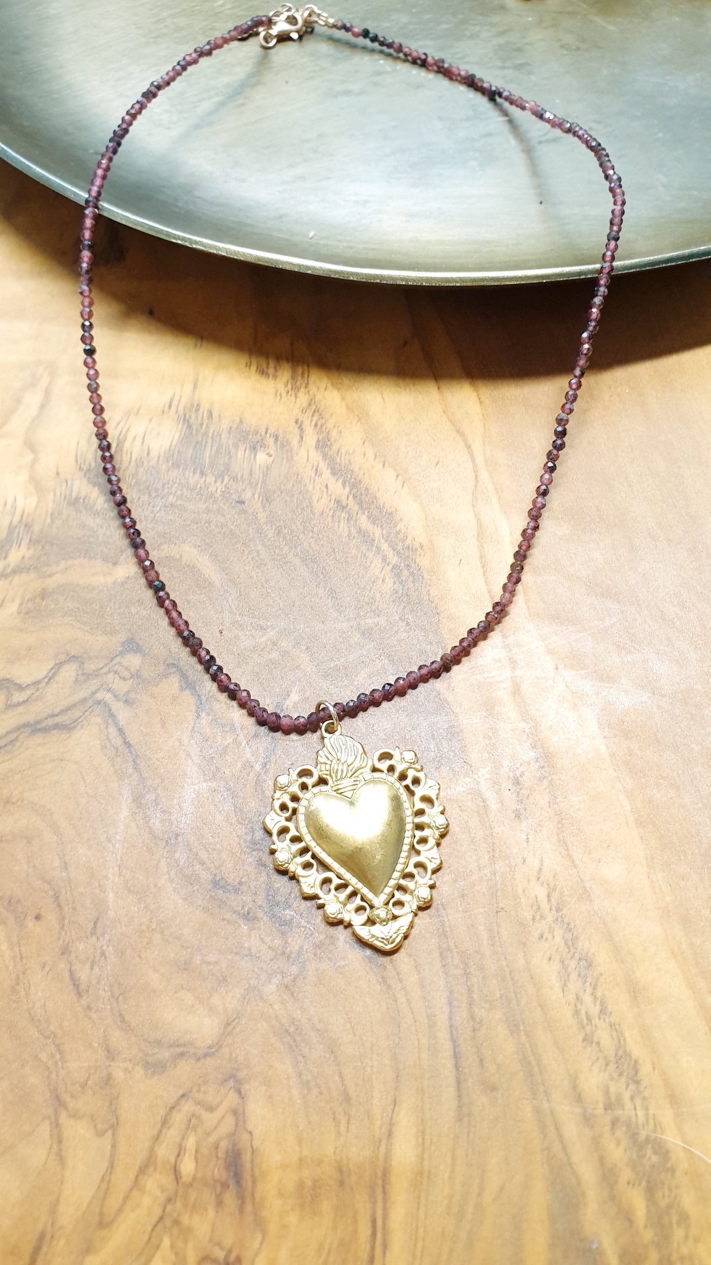 Girocollo con tormalina e cuore sacro