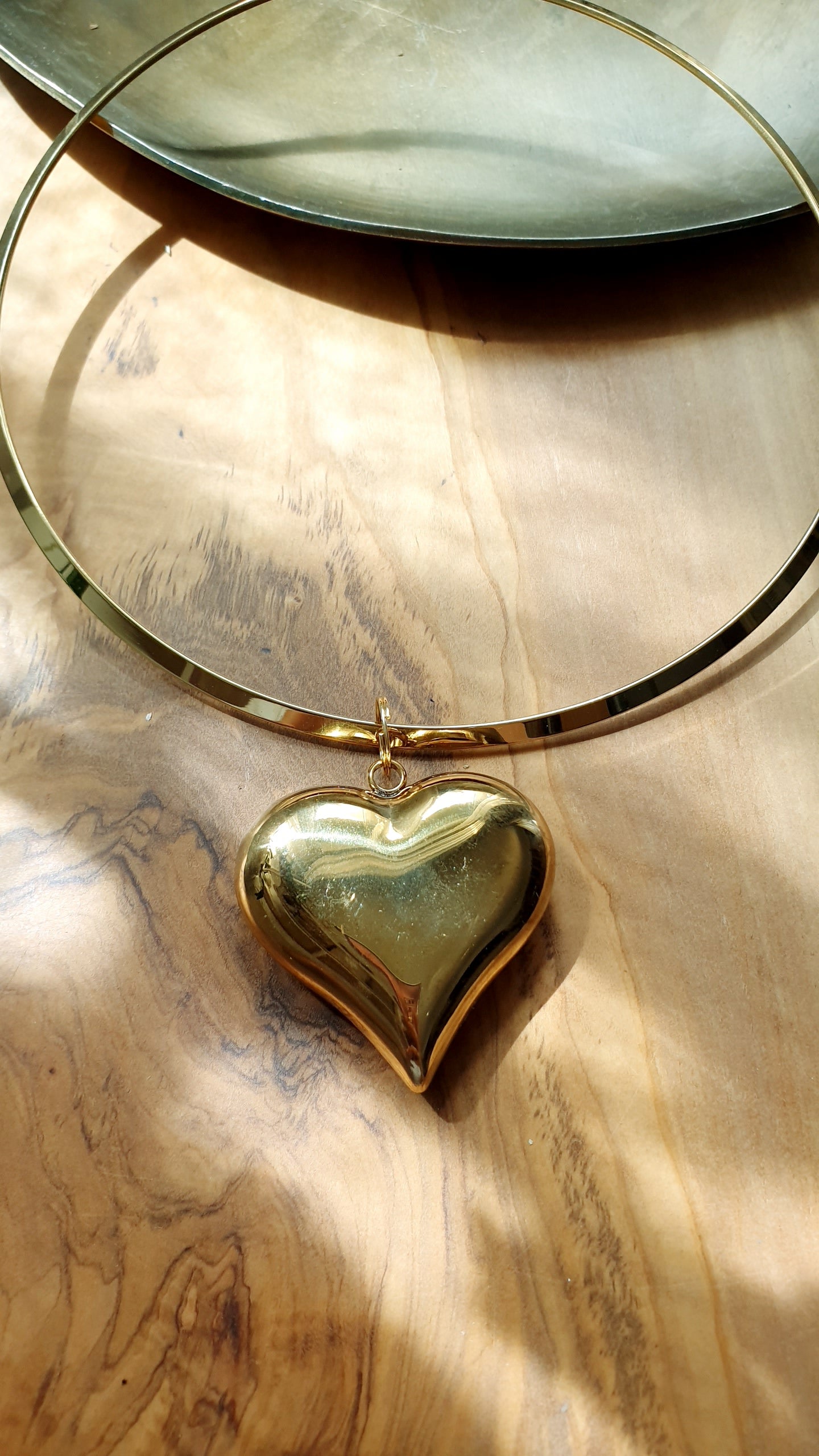 Girocollo in acciaio gold con cuore