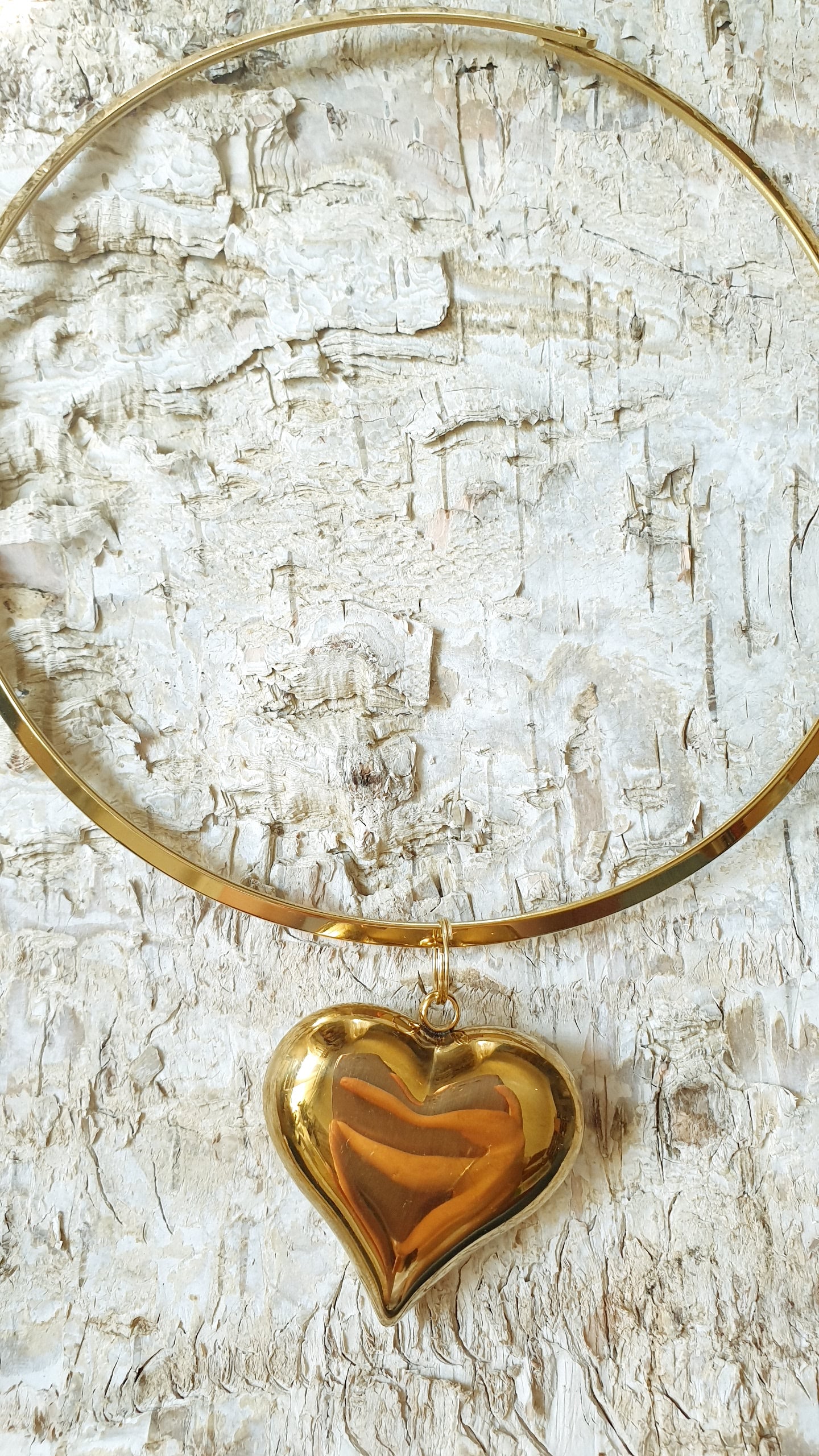 Girocollo in acciaio gold con cuore