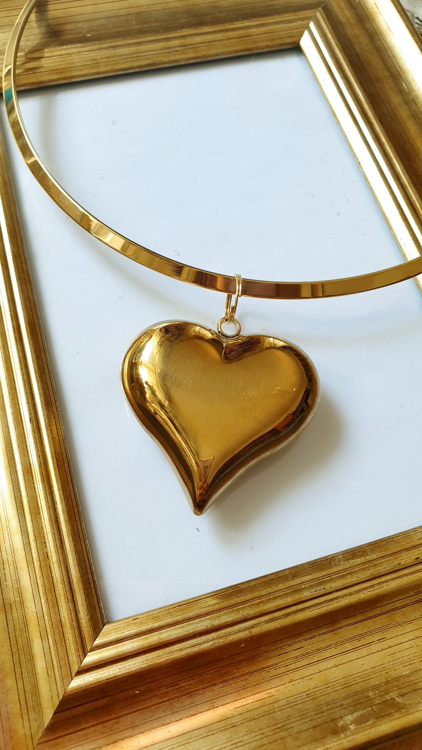 Girocollo in acciaio gold con cuore