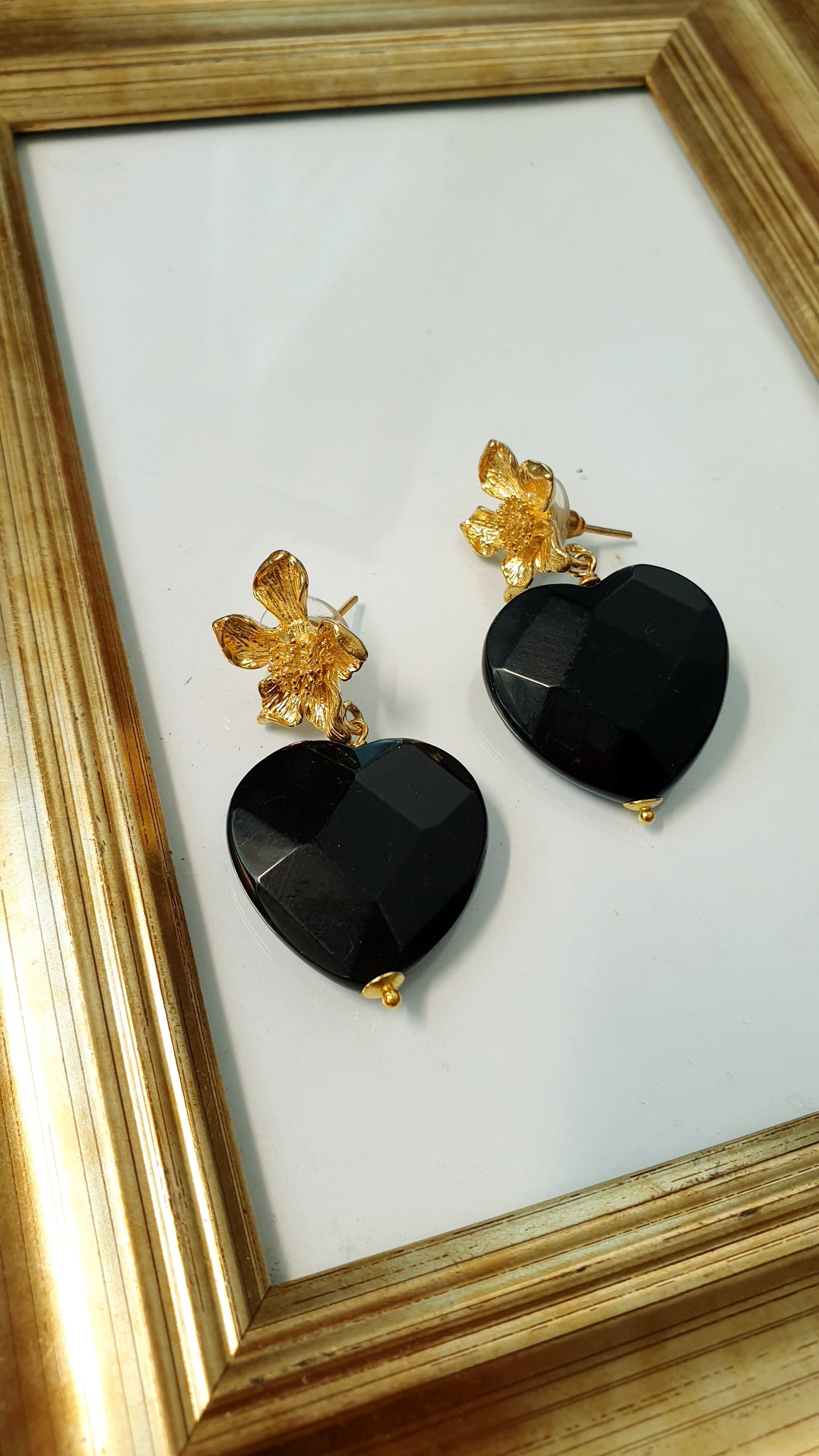 Orecchini cuore in ottone