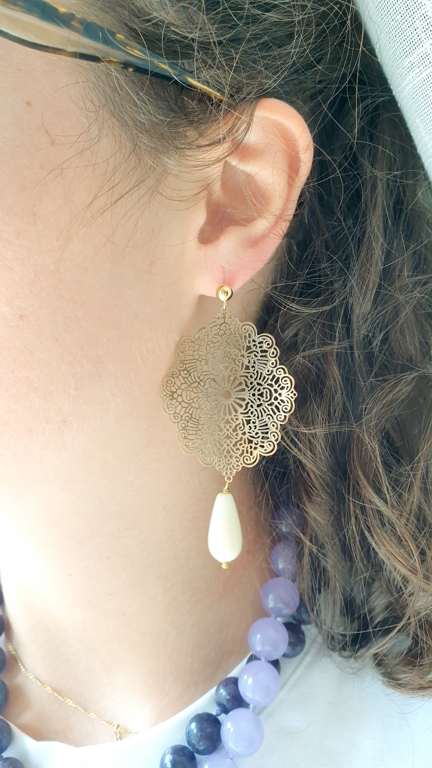 Orecchini Gipsy con perle