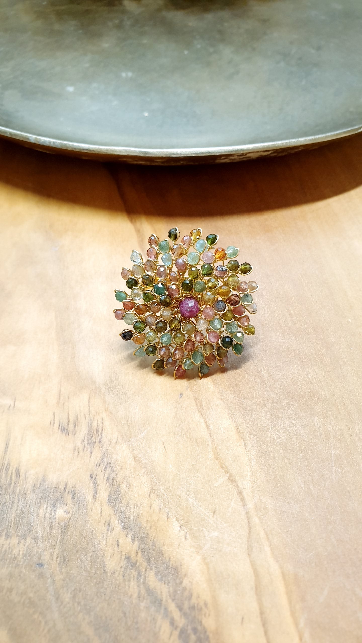 Anello in argento con tormaline