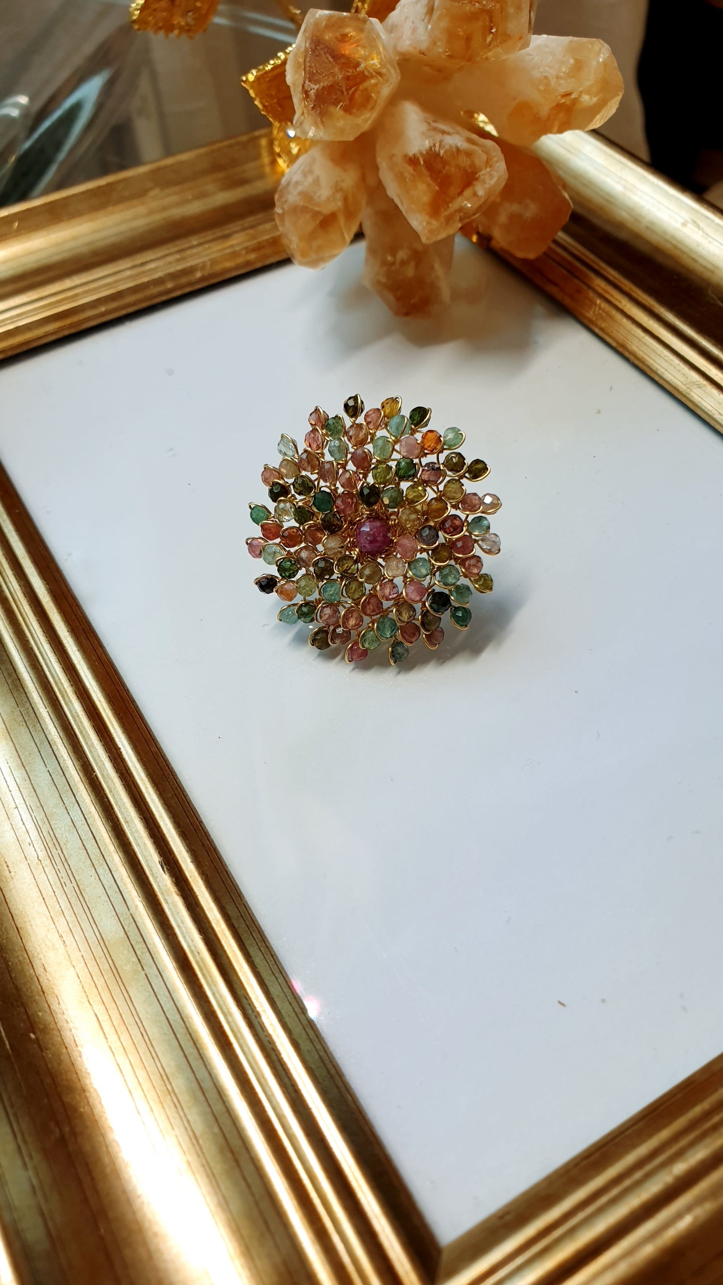 Anello in argento con tormaline