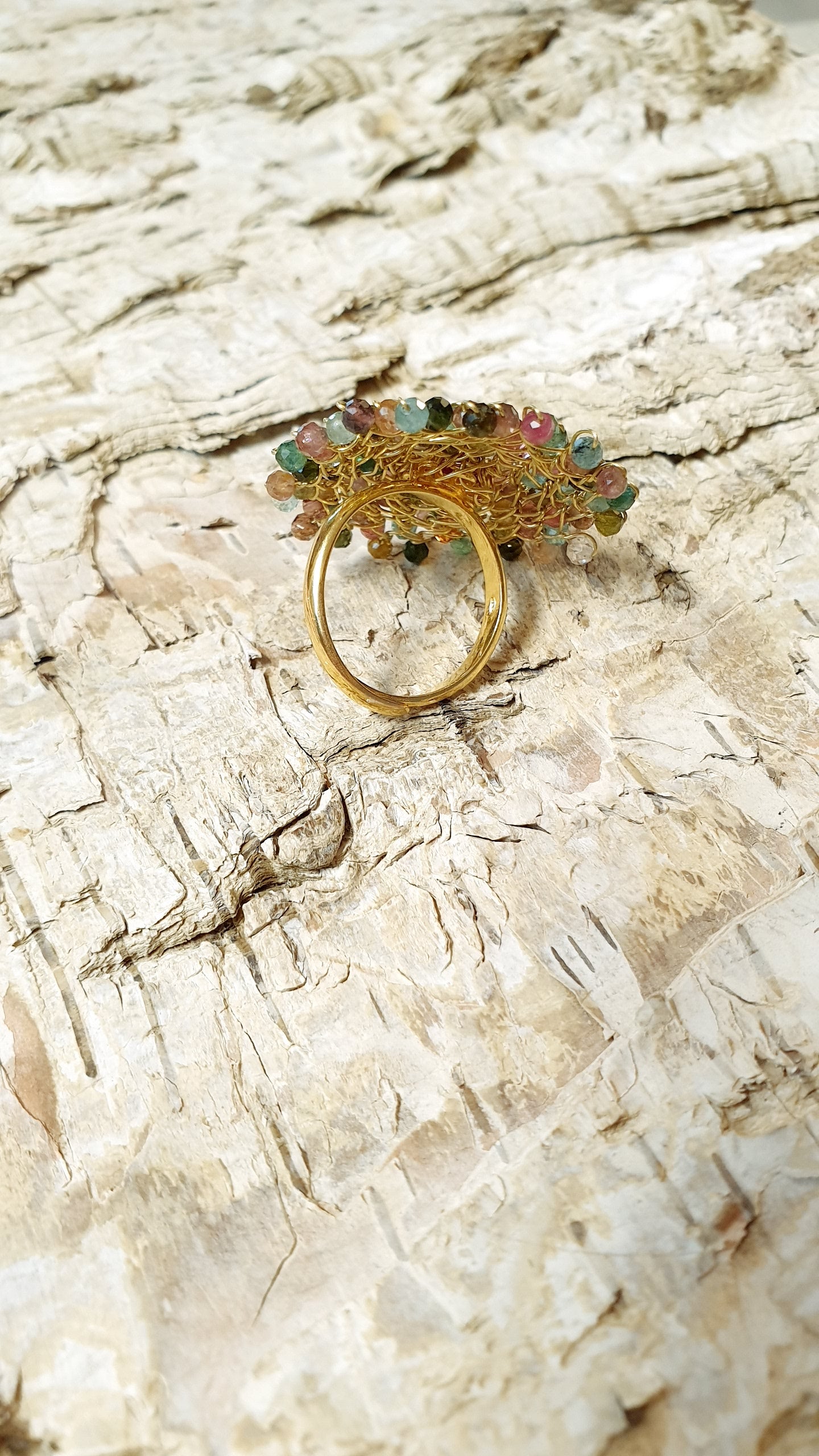 Anello in argento con tormaline