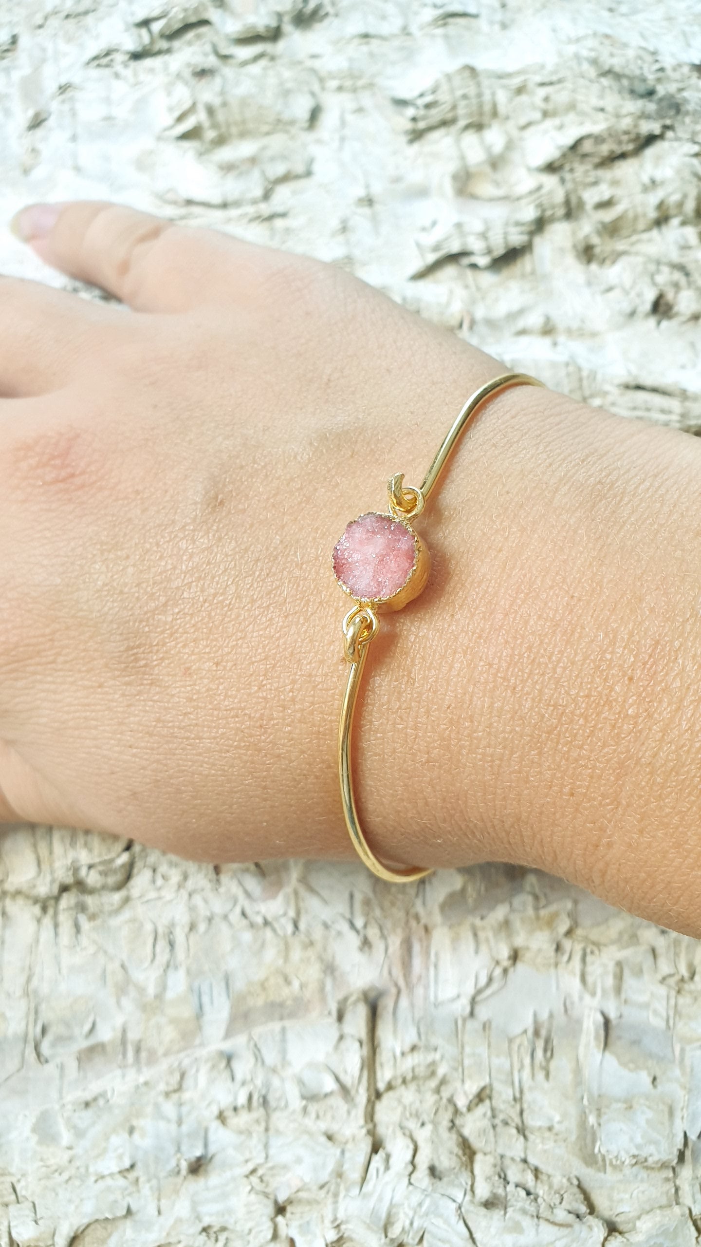 Bracciale in ottone con drusa