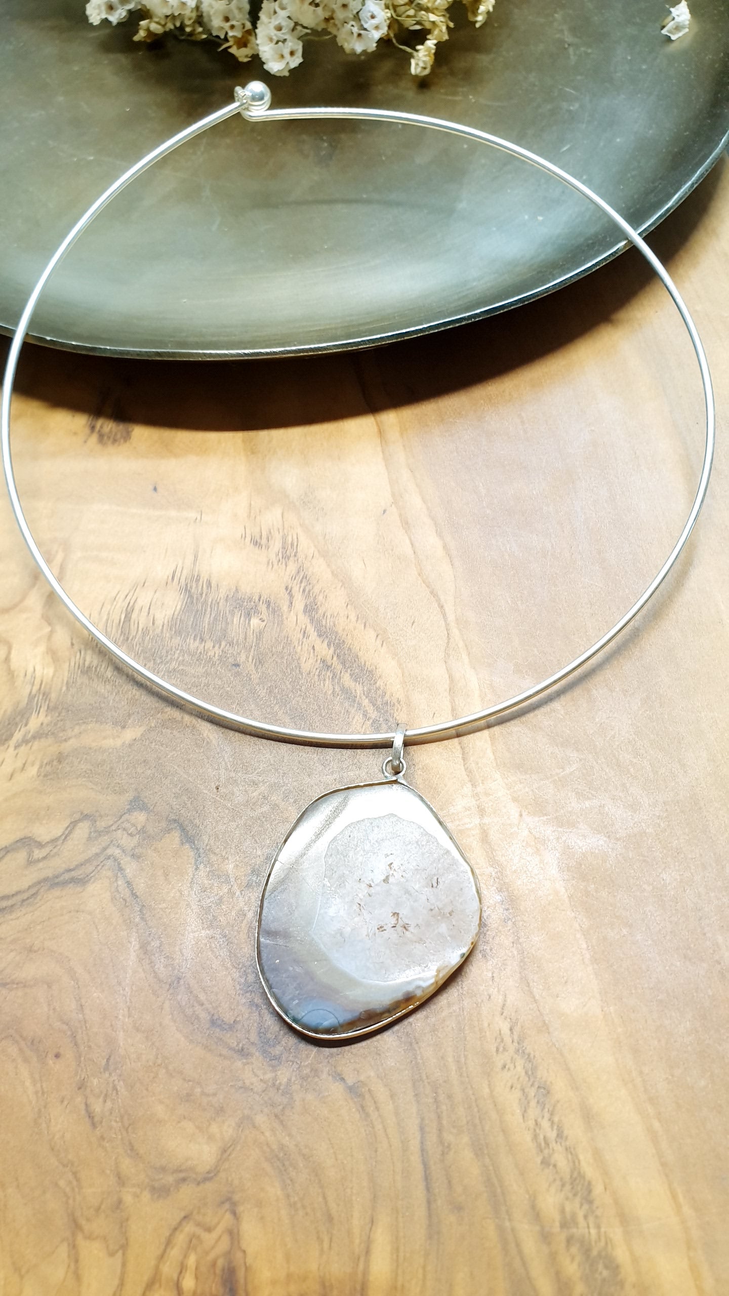 Girocollo in ottone con agata