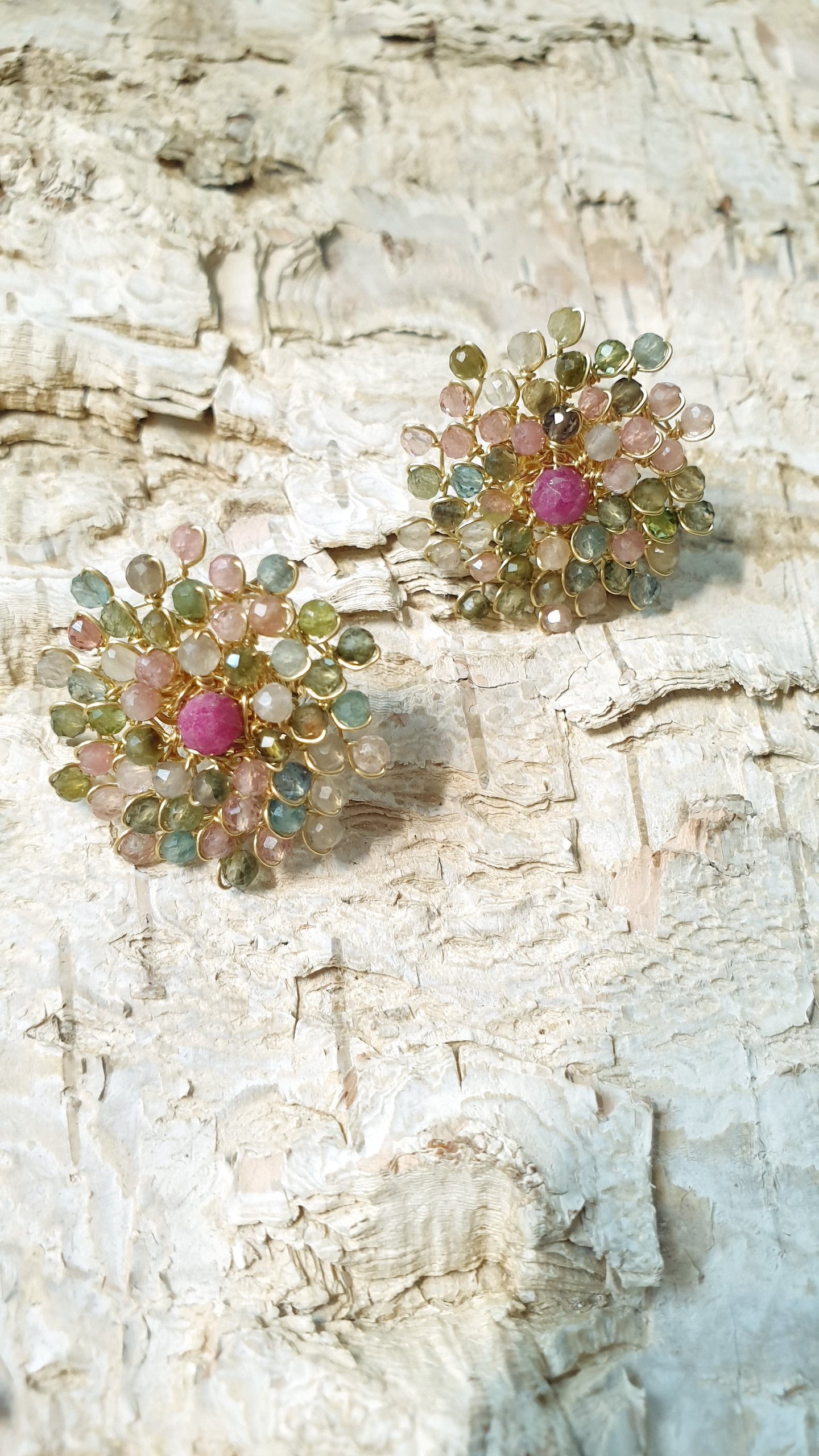 Bellissimi orecchini in argentio con tormaline