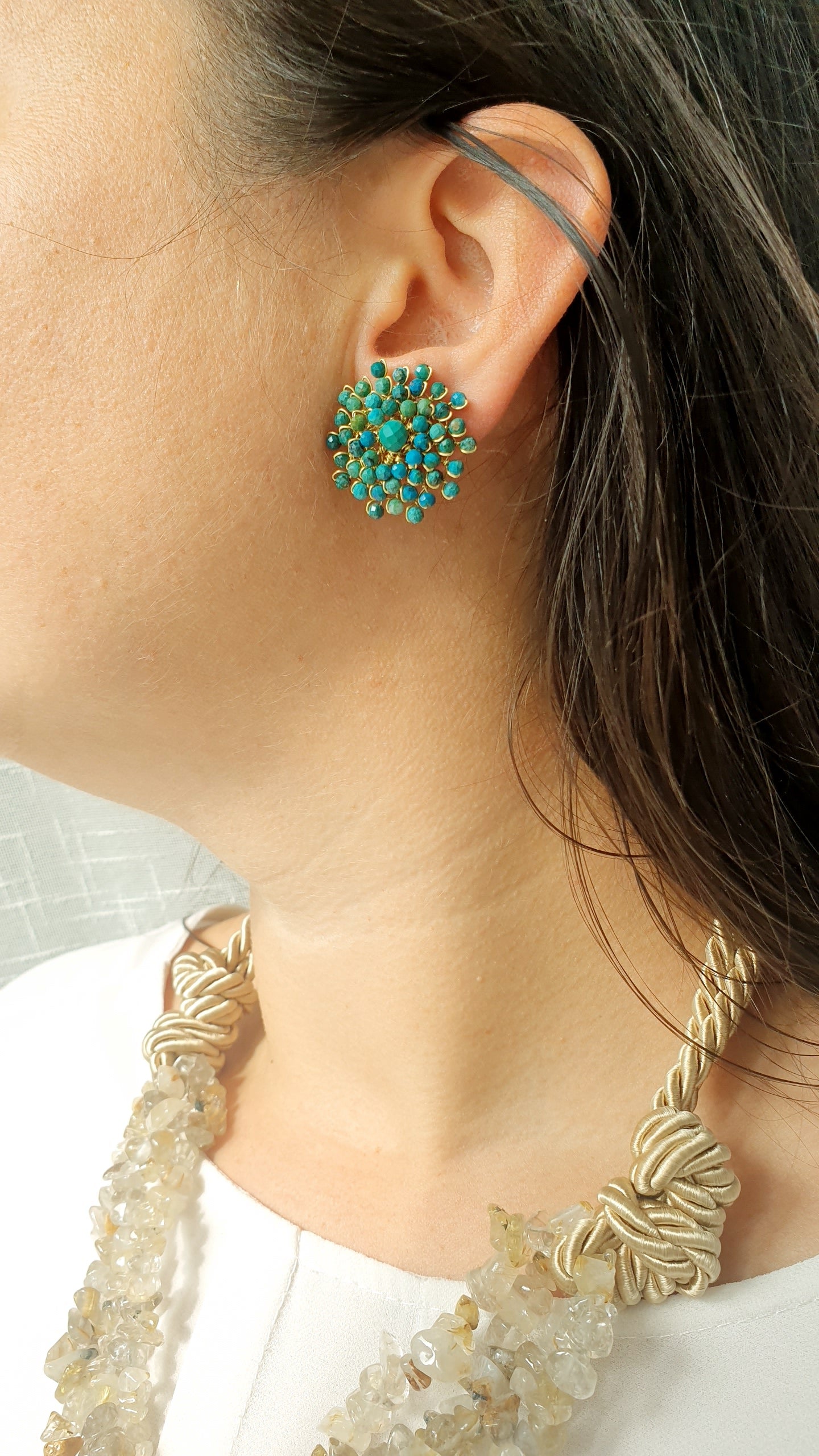 Orecchini in argento con turchese