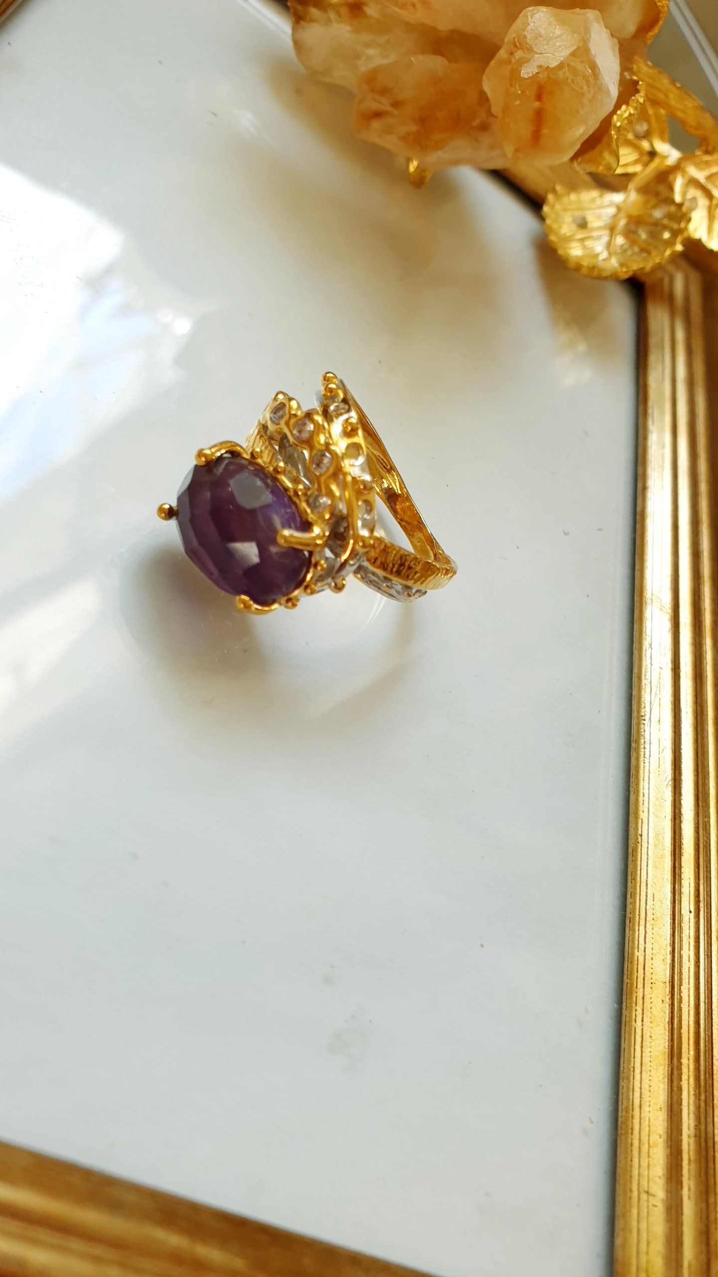Anello in argento con ametista
