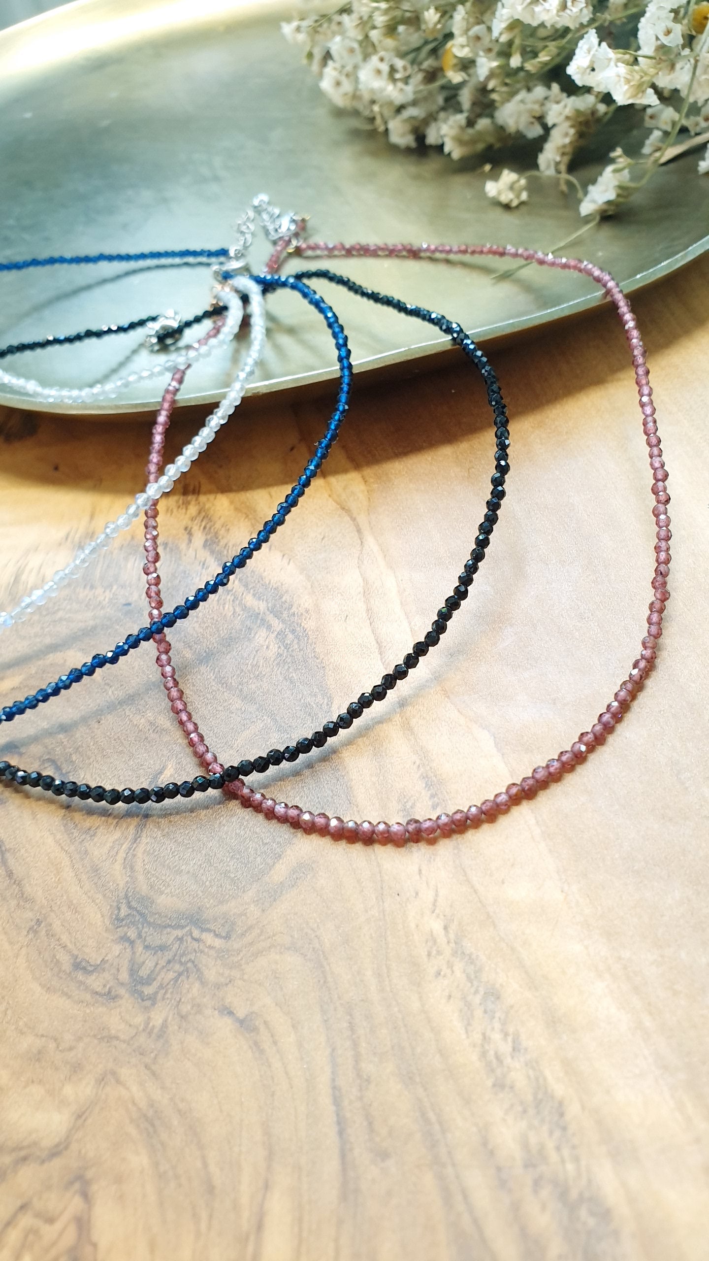 Girocollo in argento con pietre dure