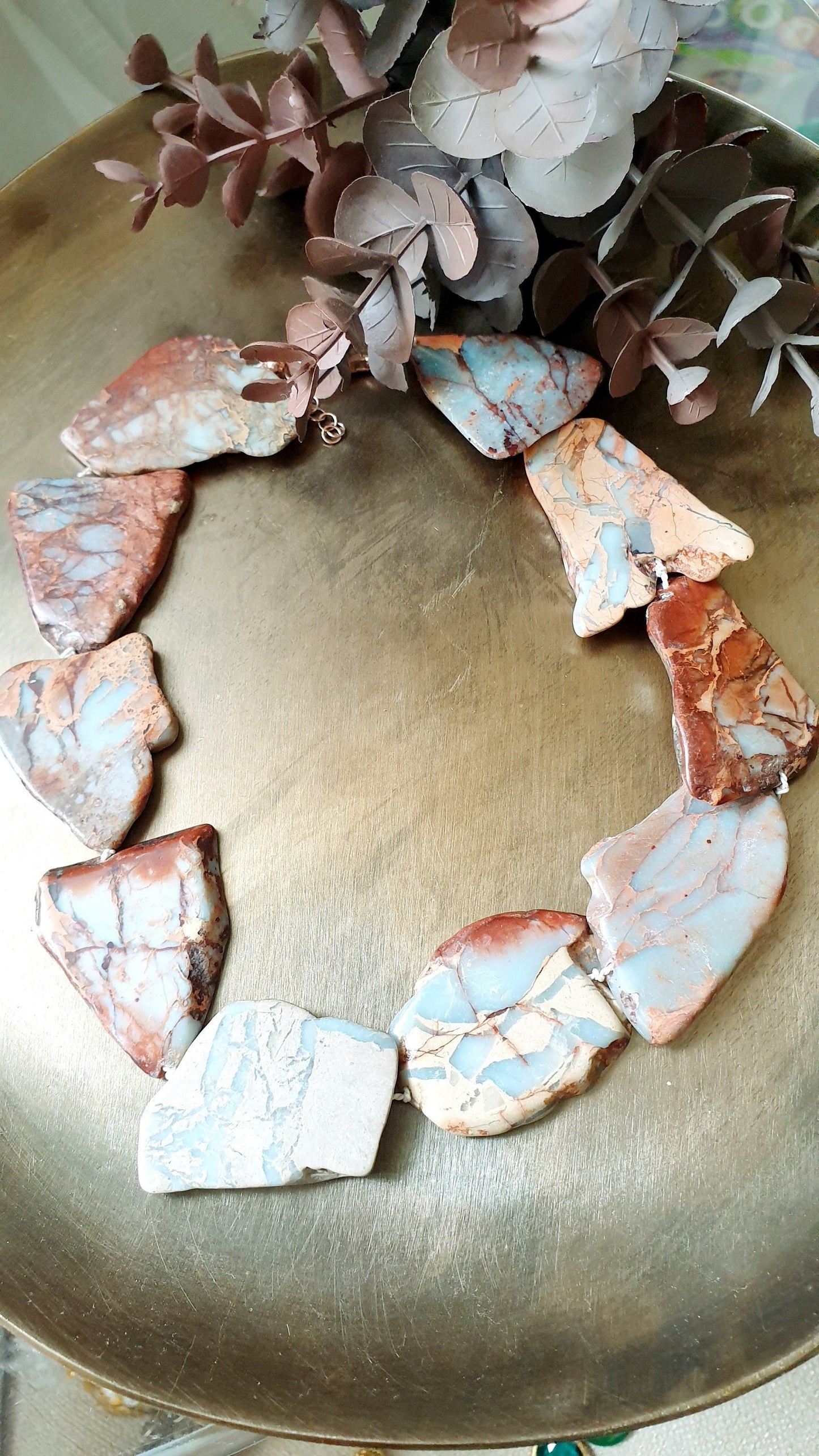 Girocollo in argento con agatha.