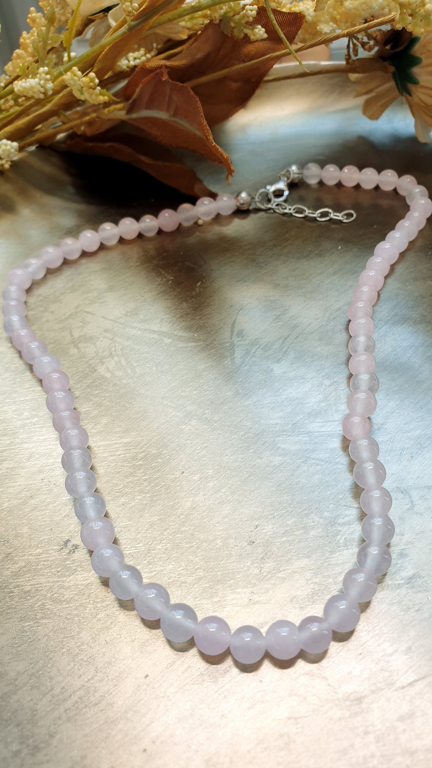 Collana quarzo rosa