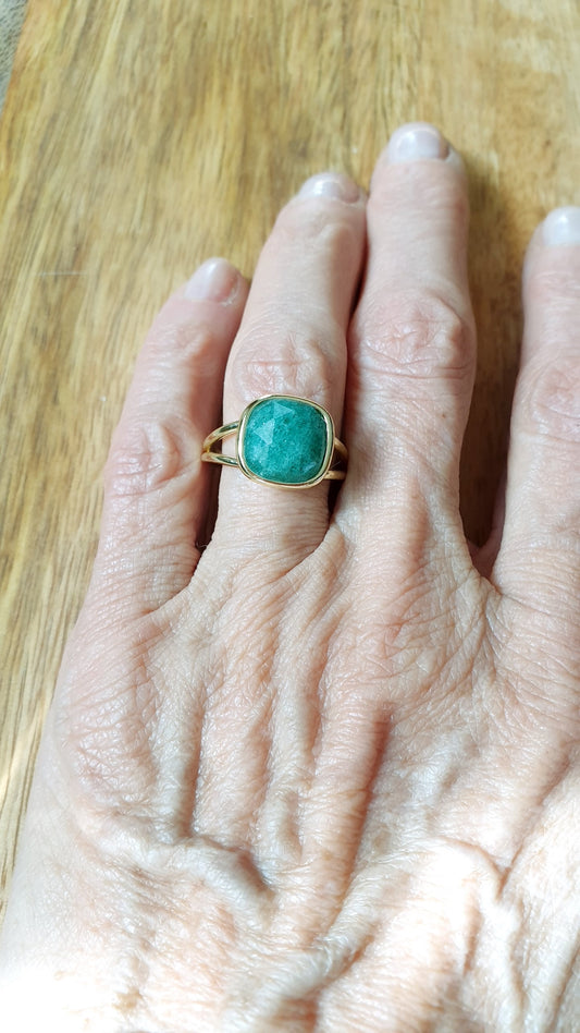 Anello regolabile con amazzonite