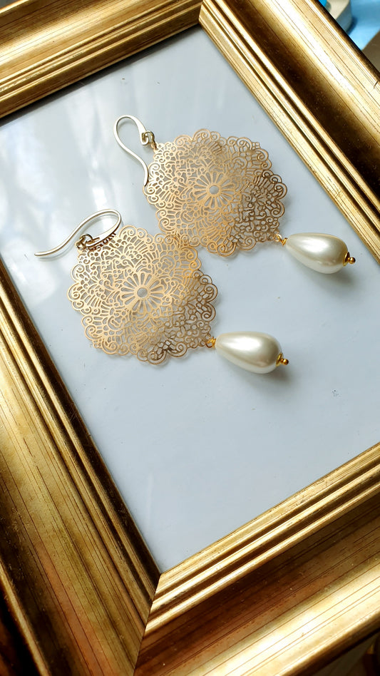Orecchini Gipsy con perle