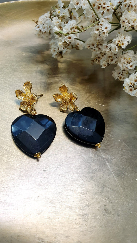 Orecchini cuore in ottone
