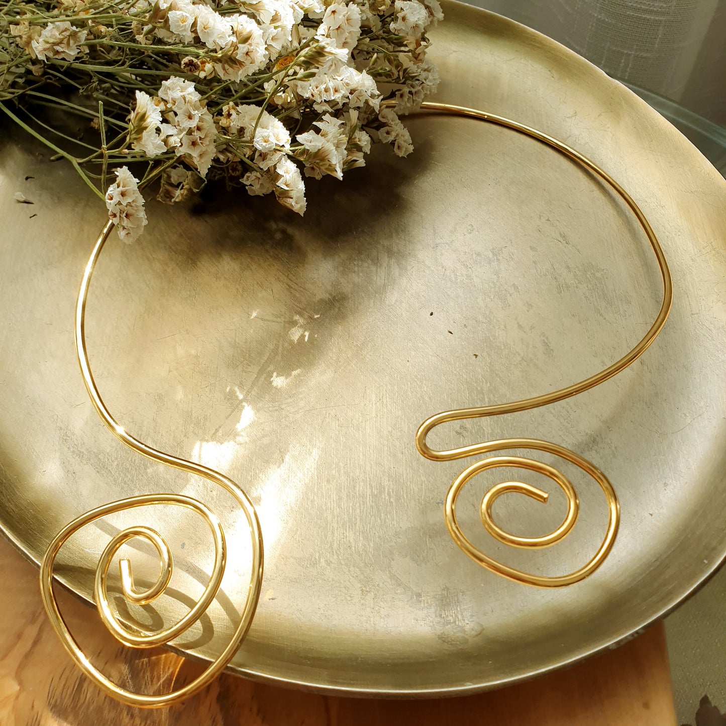 Collana in filo placcato oro