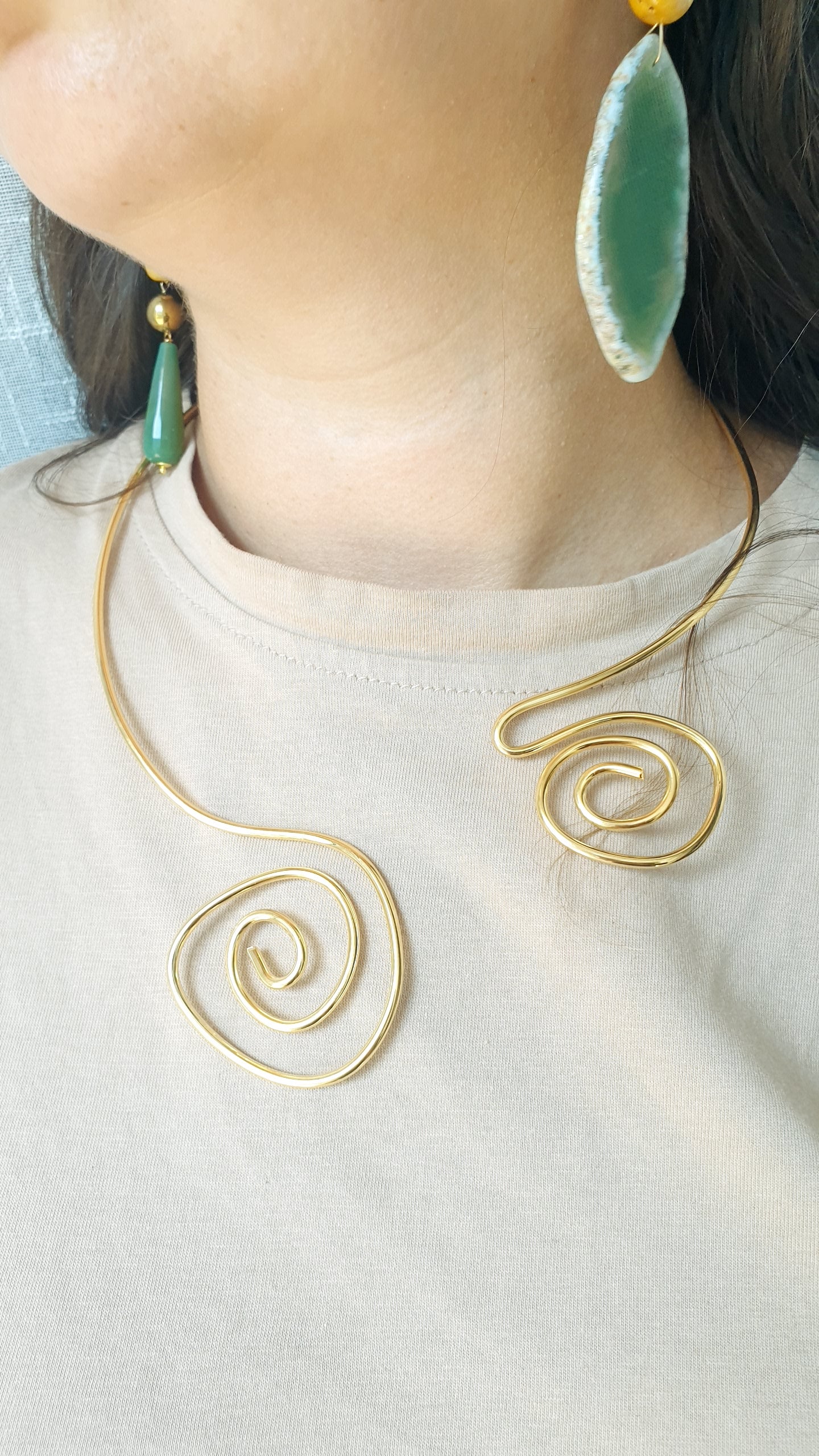 Collana in filo placcato oro