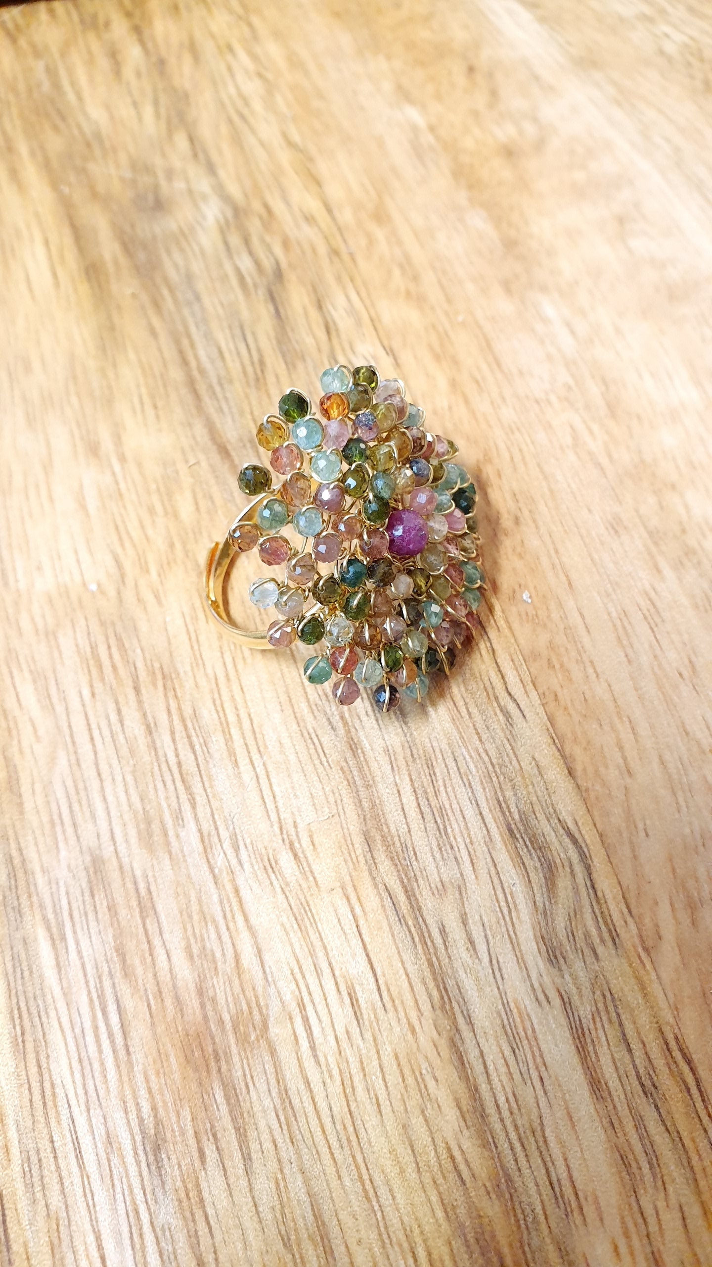 Anello in argento con tormaline