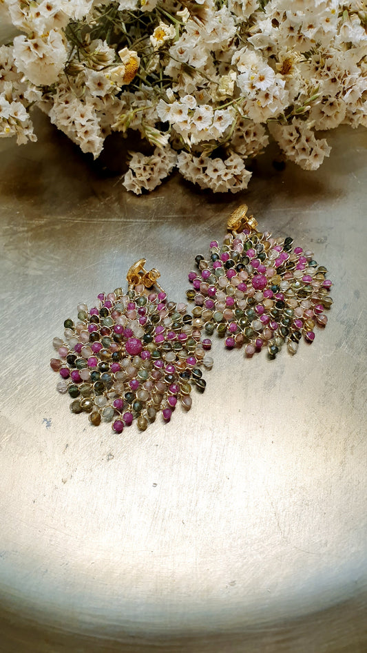 Favolosi orecchini in argento e tormaline
