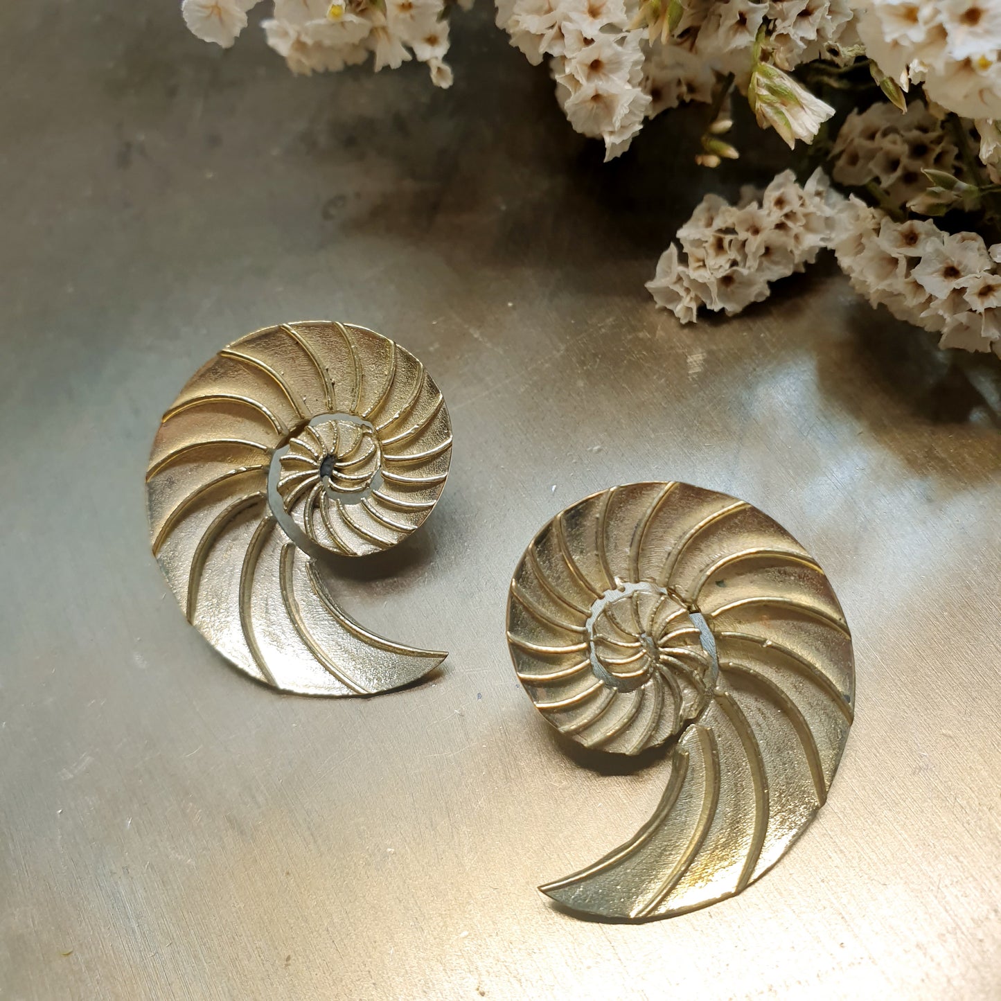 Orecchini chiocciola in ottone