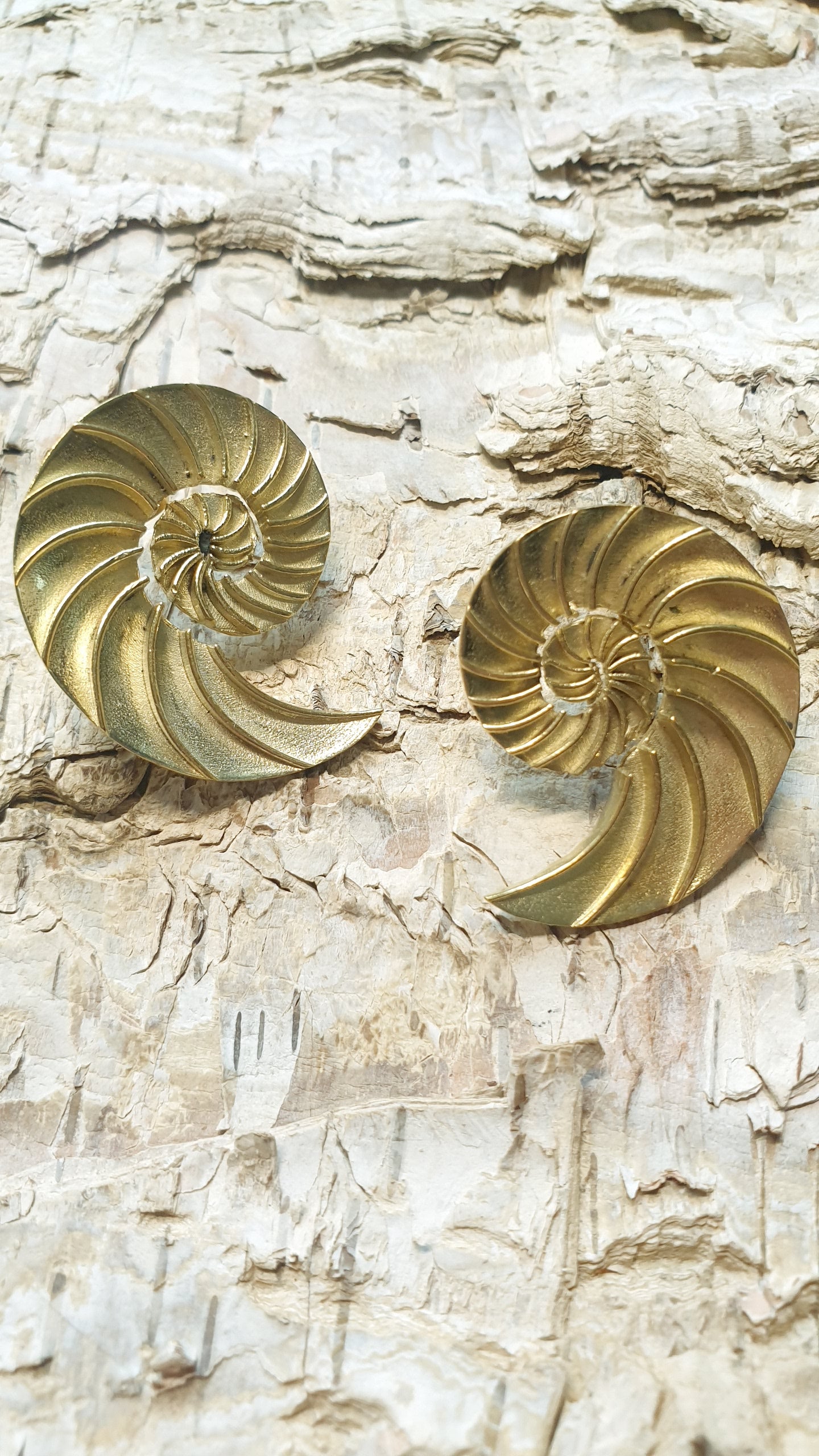 Orecchini chiocciola in ottone