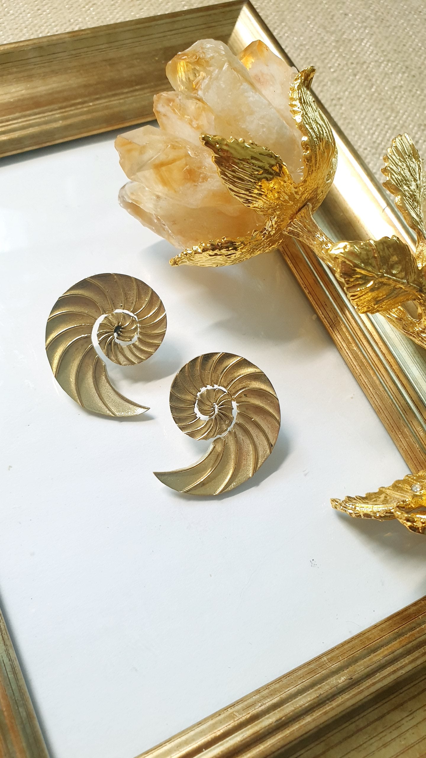 Orecchini chiocciola in ottone