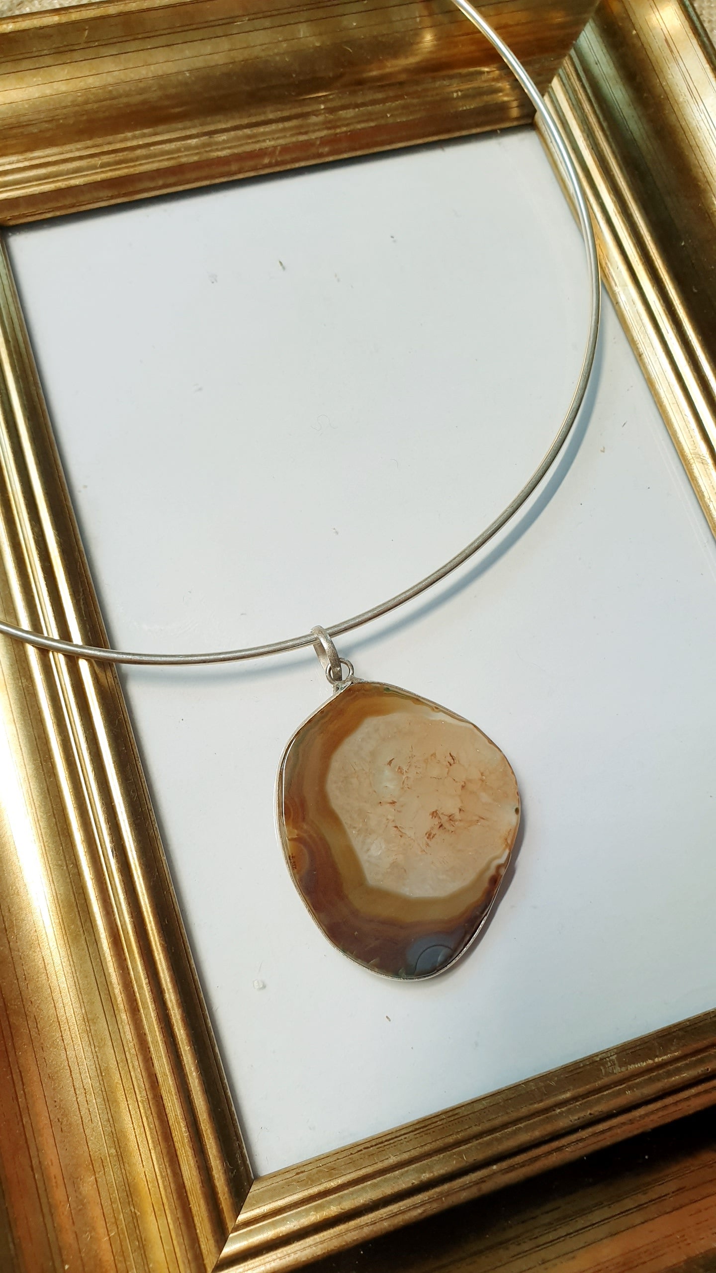 Girocollo in ottone con agata