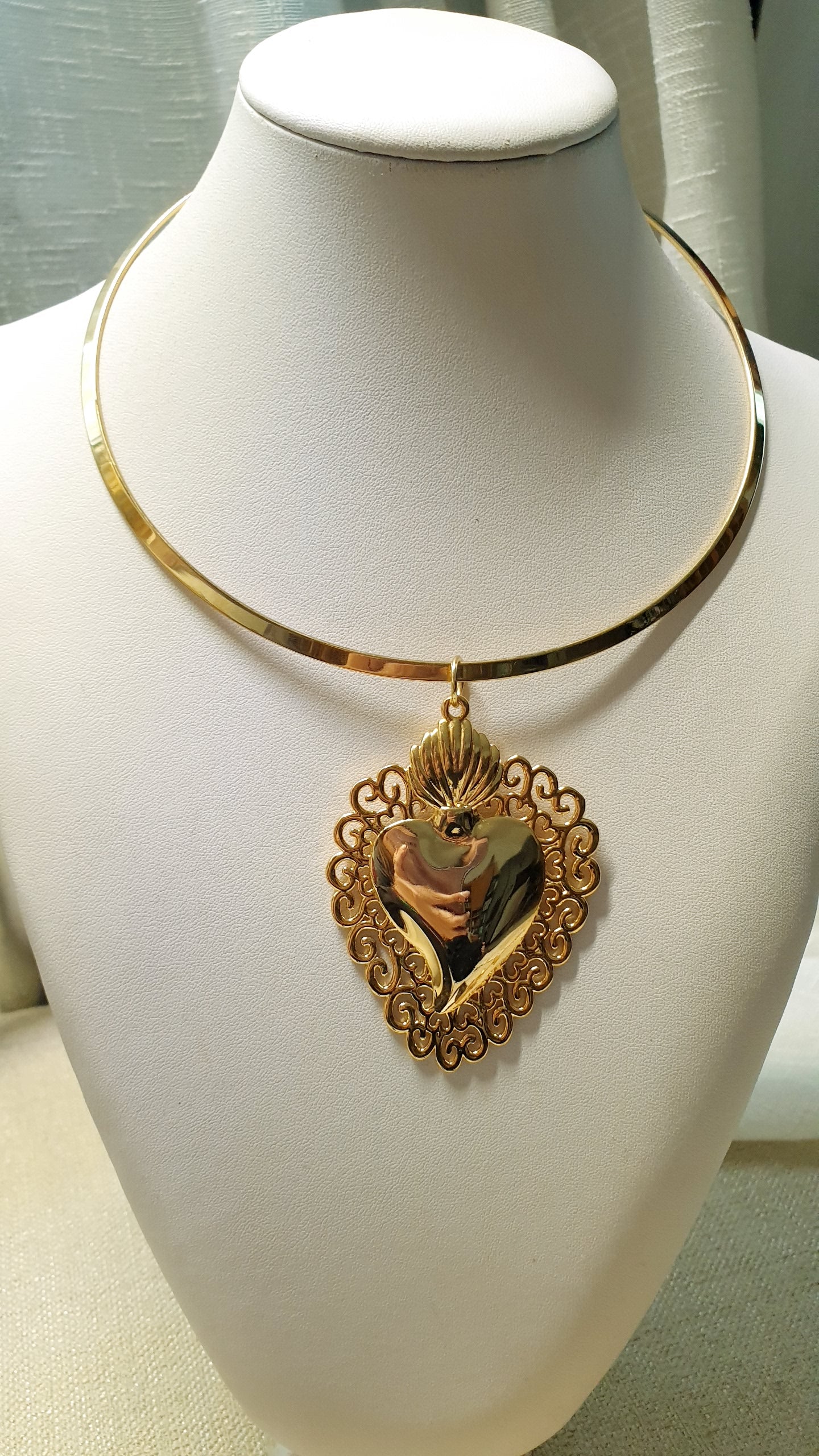 Girocollo in acciaio gold e cuore