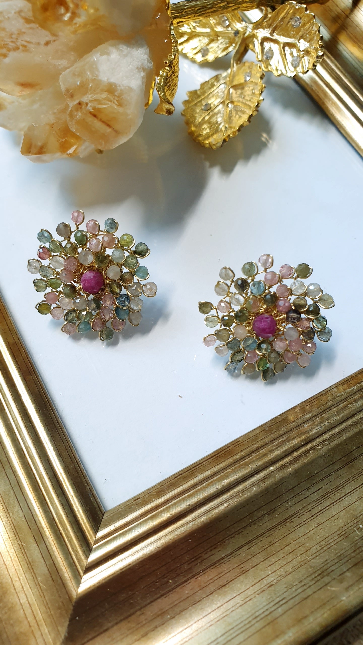 Bellissimi orecchini in argentio con tormaline