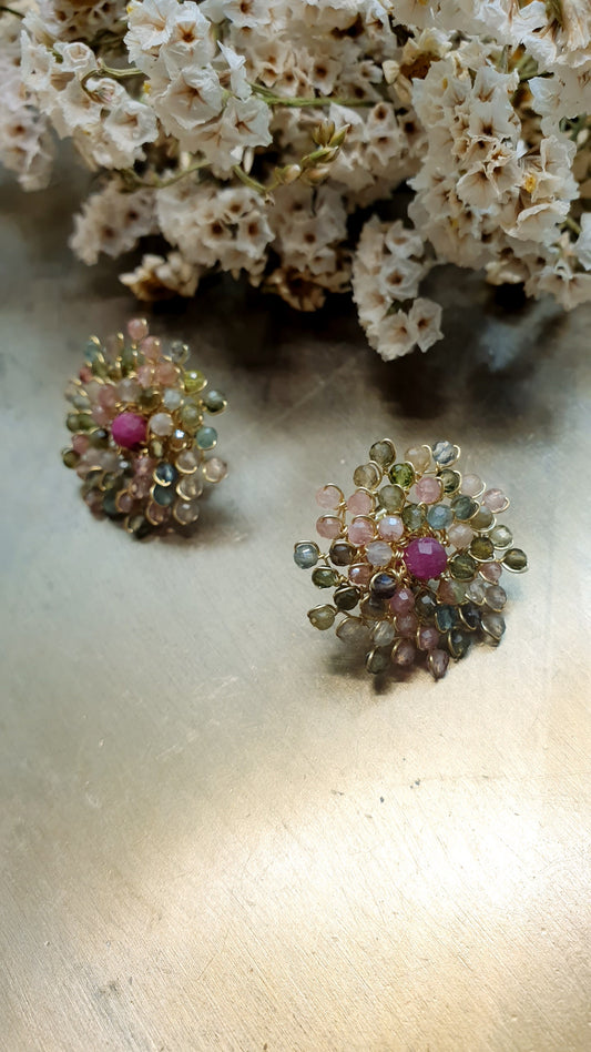 Bellissimi orecchini in argentio con tormaline