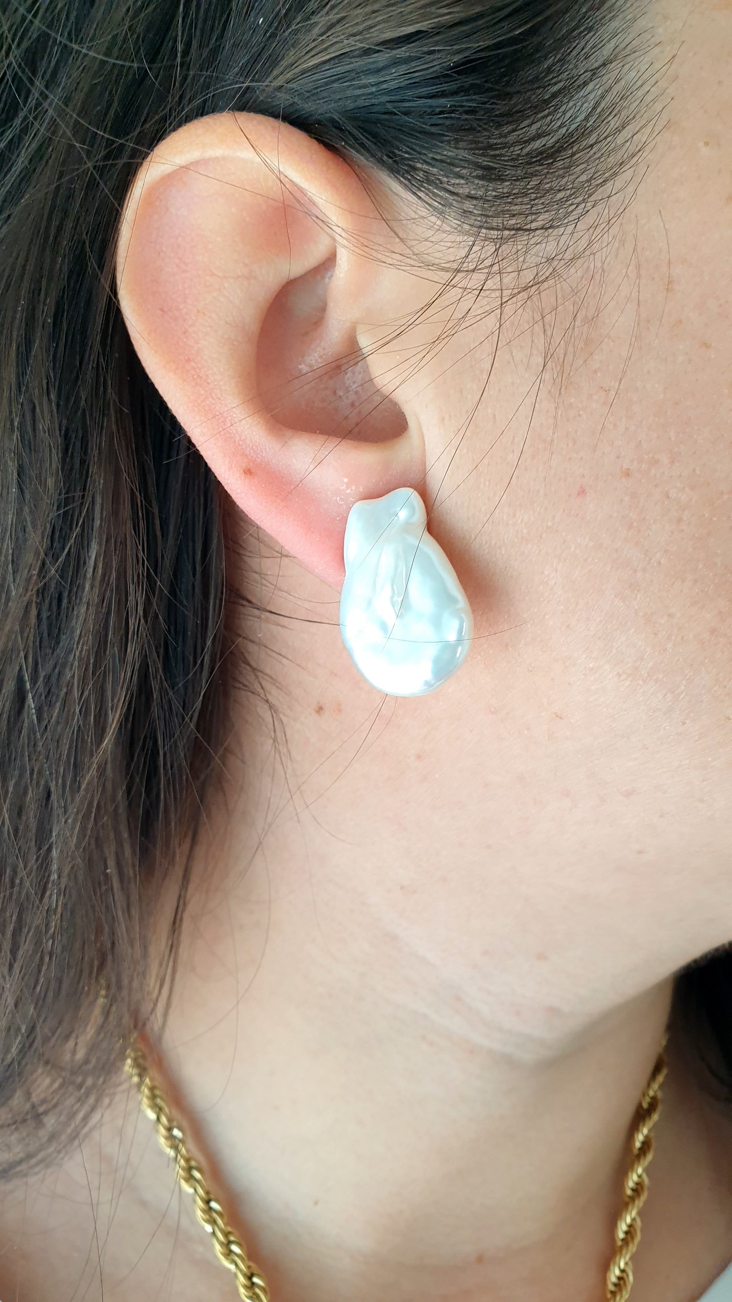 Orecchini a clip con perle barocche