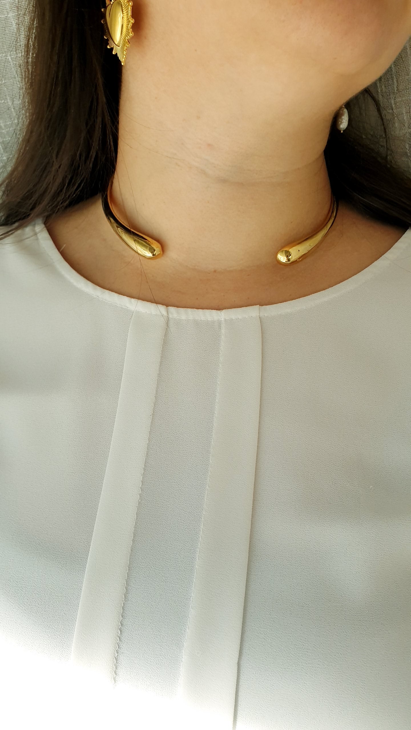 Girocollo in ottone placcato oro