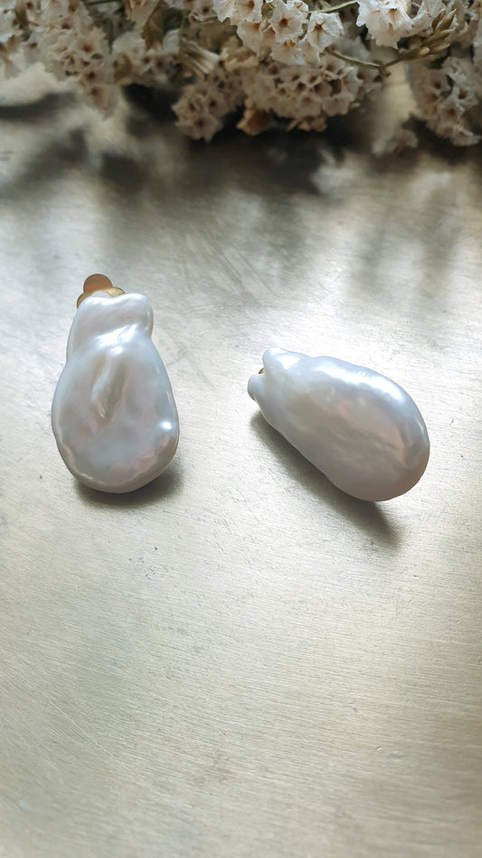 Orecchini a clip con perle barocche