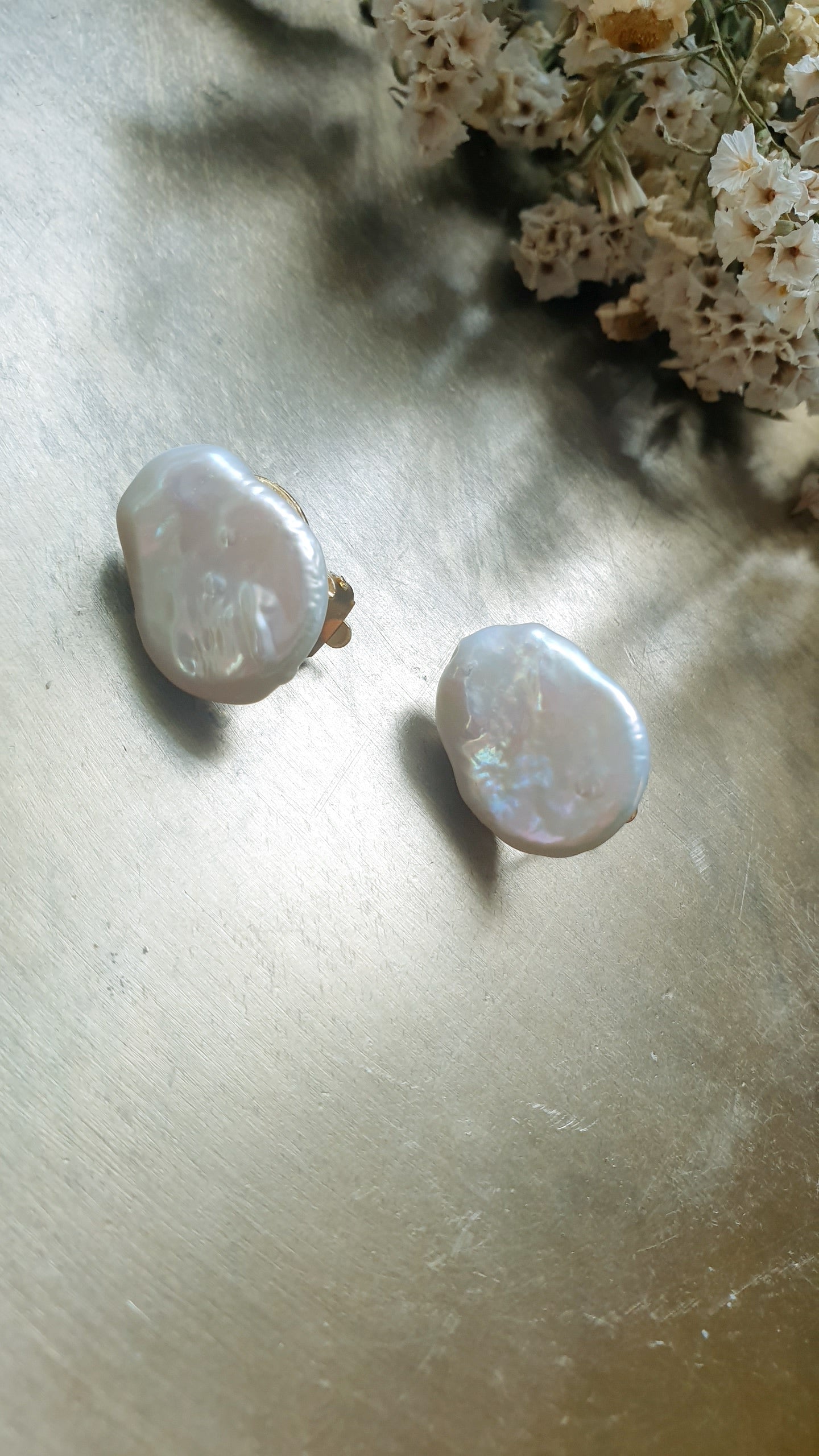 Orecchini a clip con perle