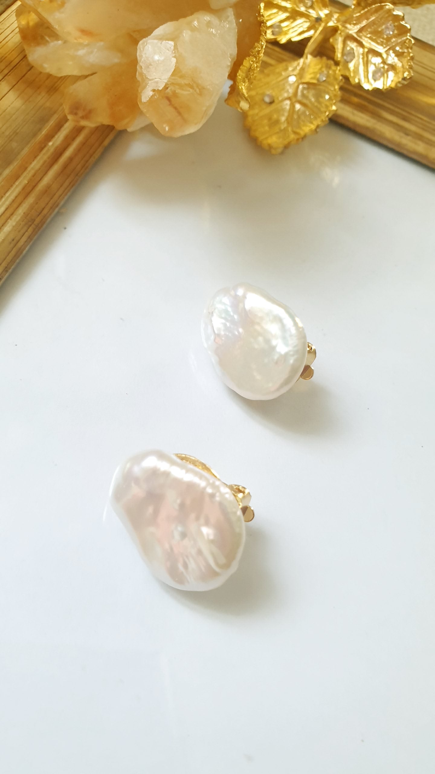 Orecchini a clip con perle